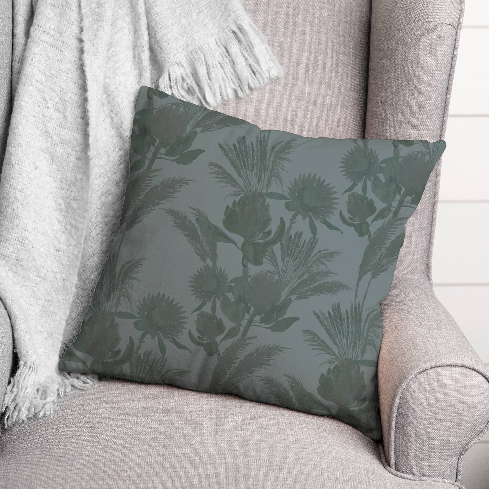Protea Blooms Throw Pillow