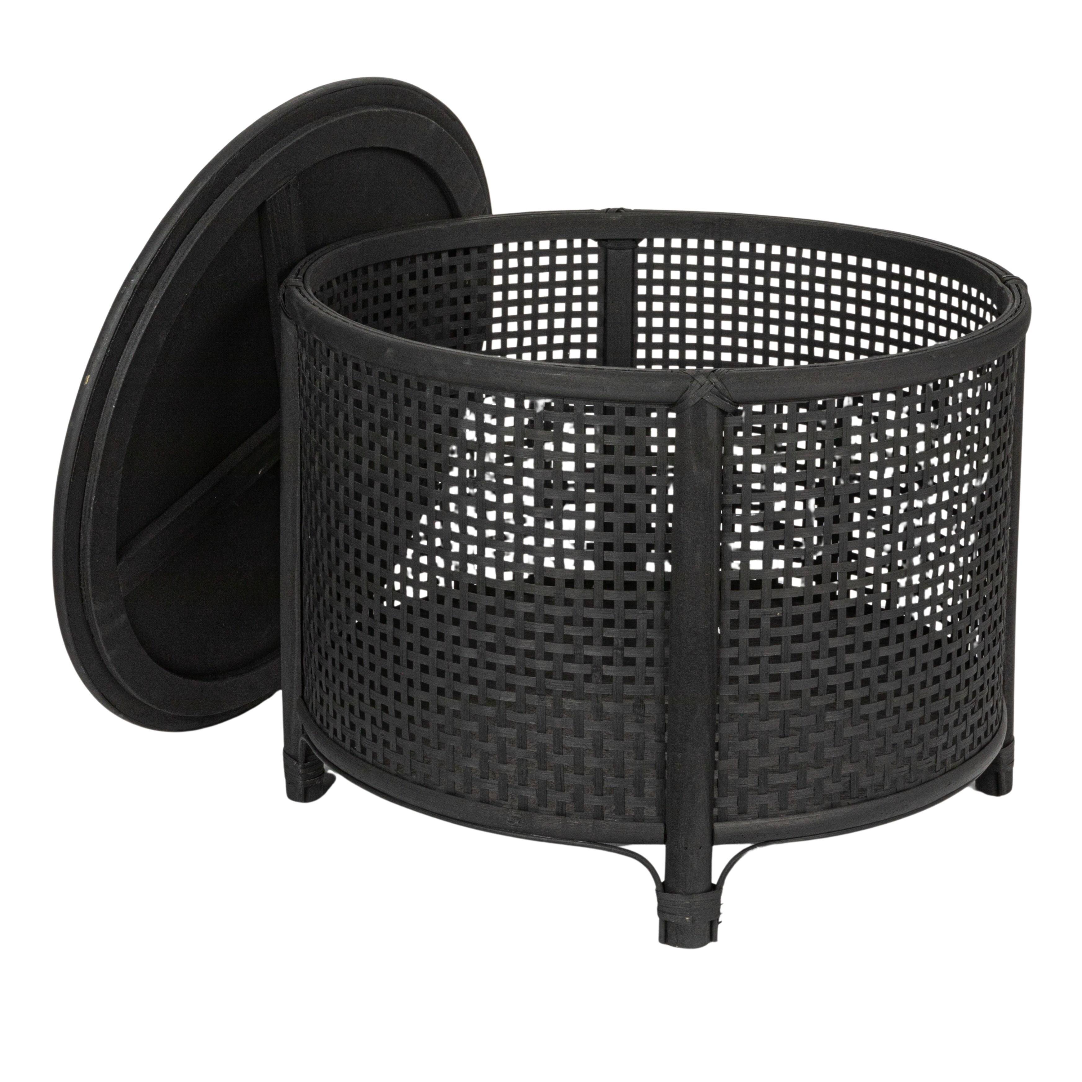 Hello Honey&#xAE; Round Bamboo &#x26; Rattan Accent Table