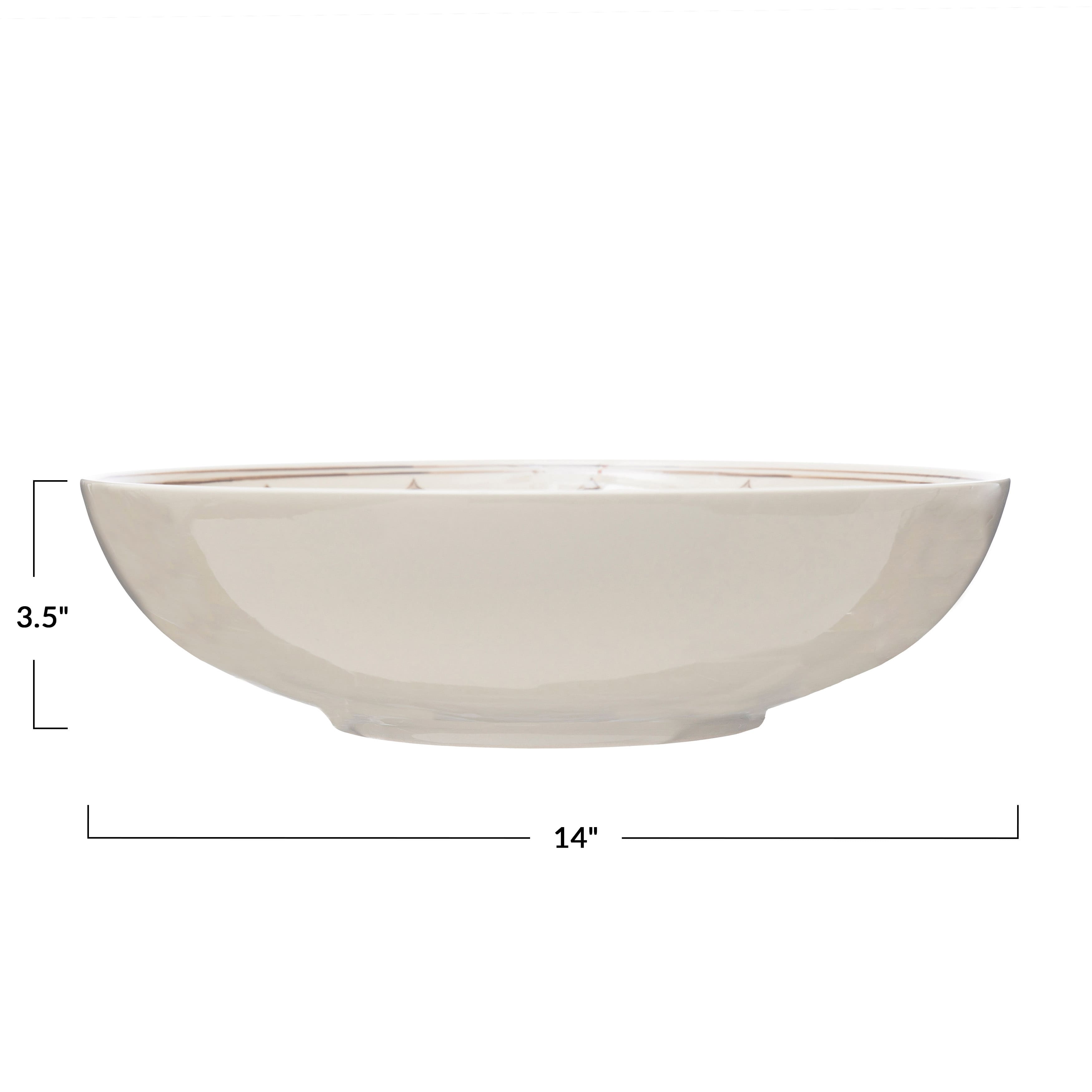 Hello Honey&#xAE; 14&#x22; Hand Painted Ceramic Serving Bowl