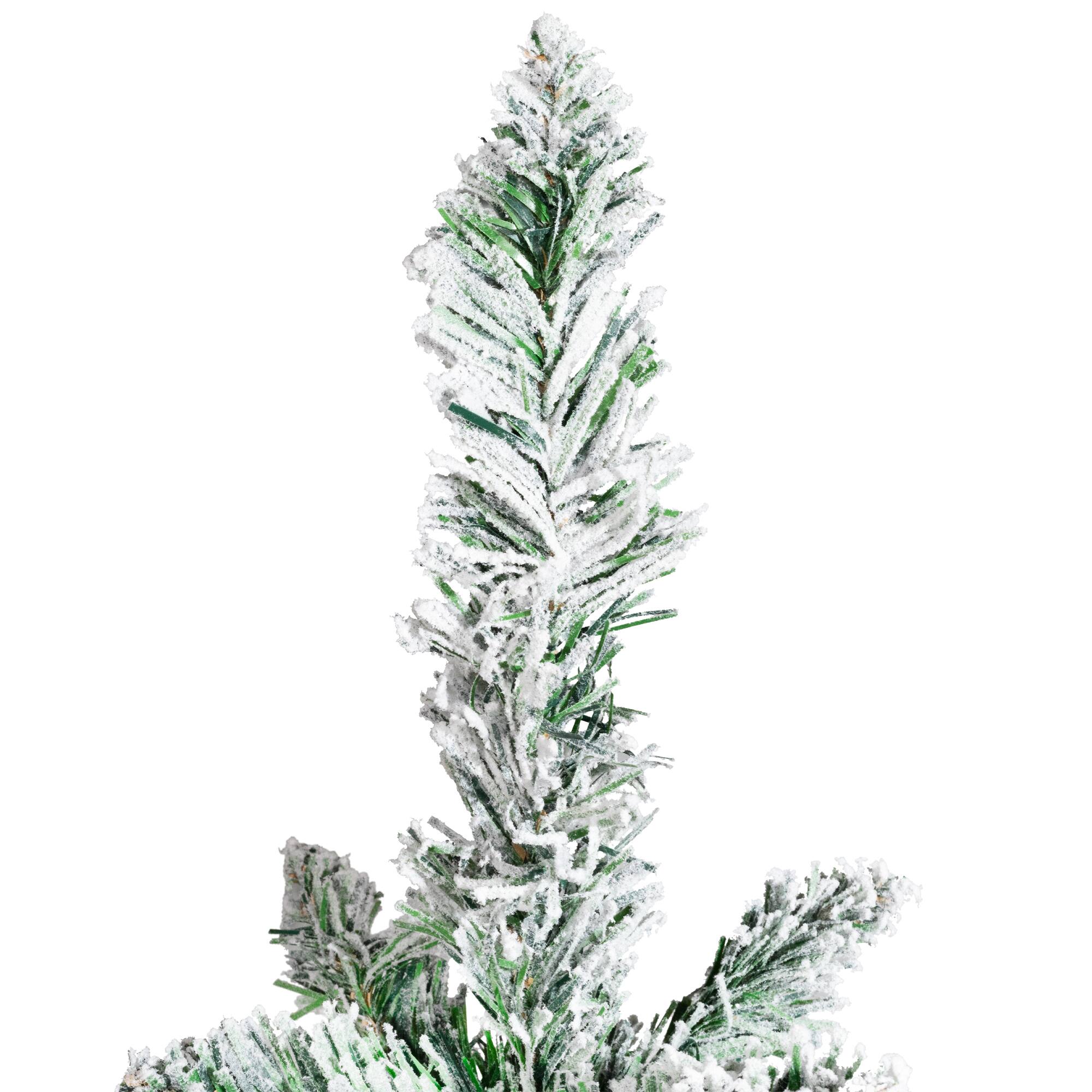 3.5ft. Unlit Frosted Pine Artificial Christmas Tree in Burlap Base 