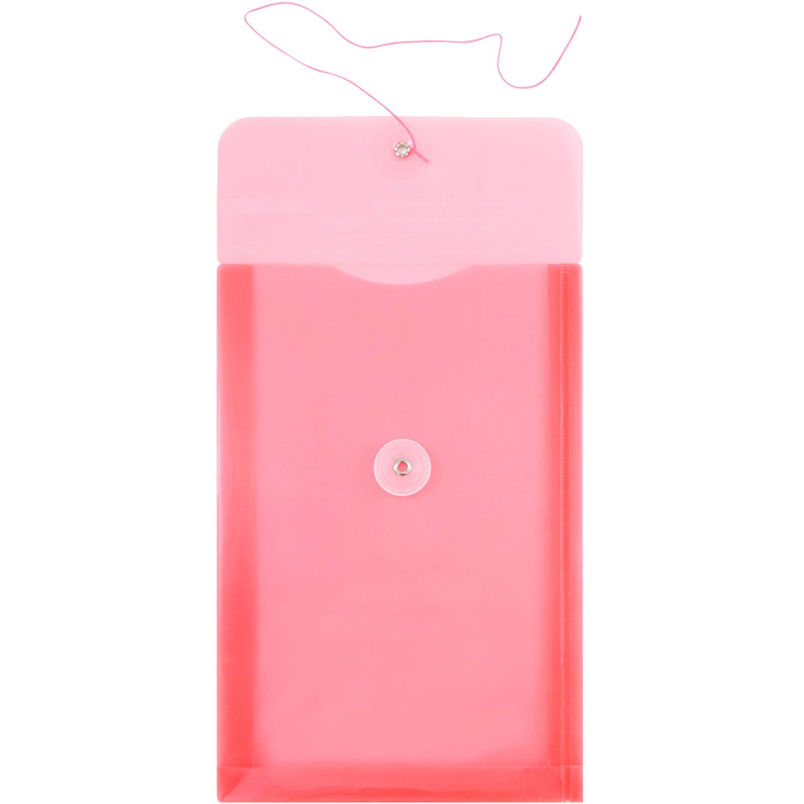 JAM Paper 6.25&#x22; x 9.25&#x22; Red Plastic Button String Open End Envelopes, 24ct.