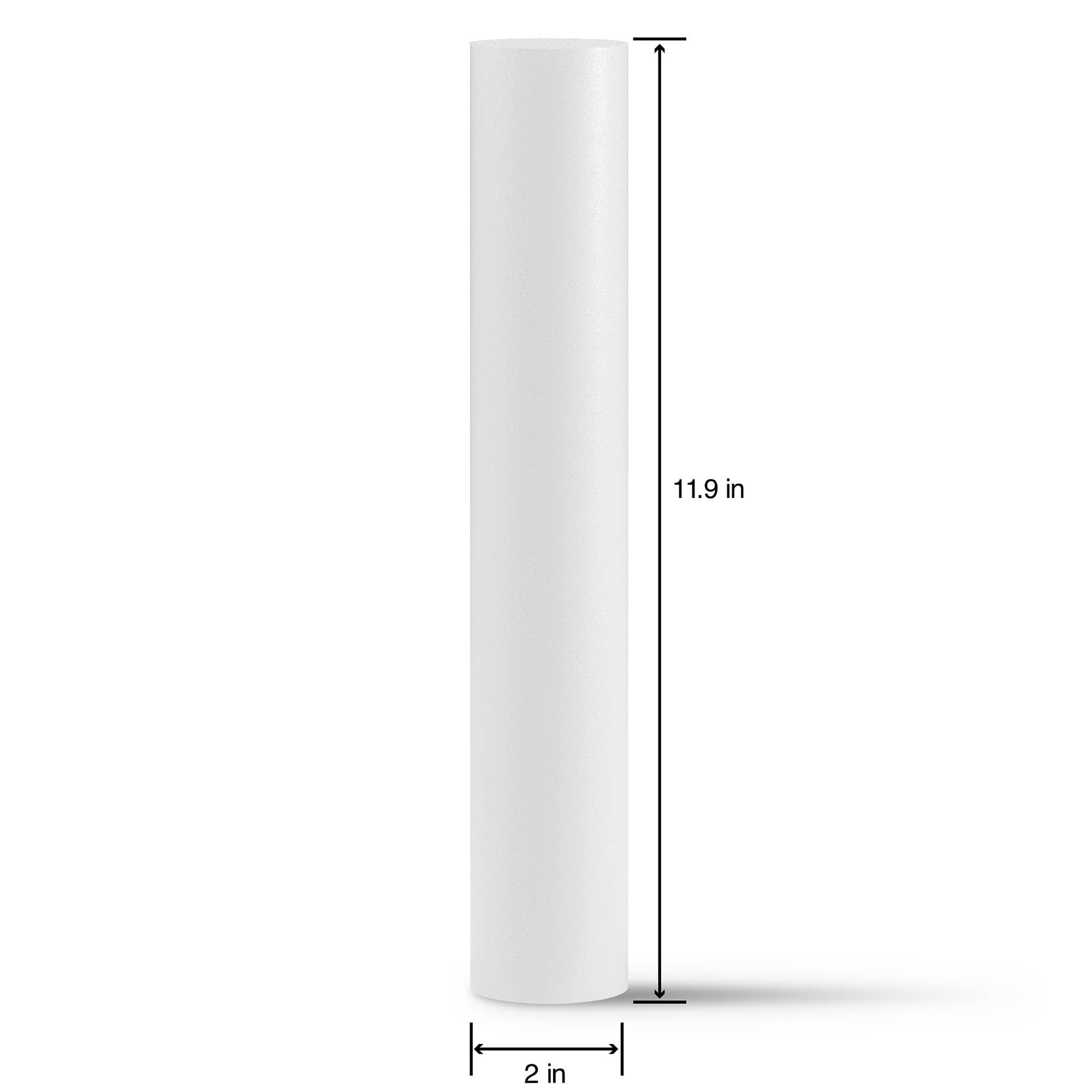 FloraCraft&#xAE; CraftF&#x14D;M&#xAE; 2&#x22; x 12&#x22; White Foam Rods, 2ct.