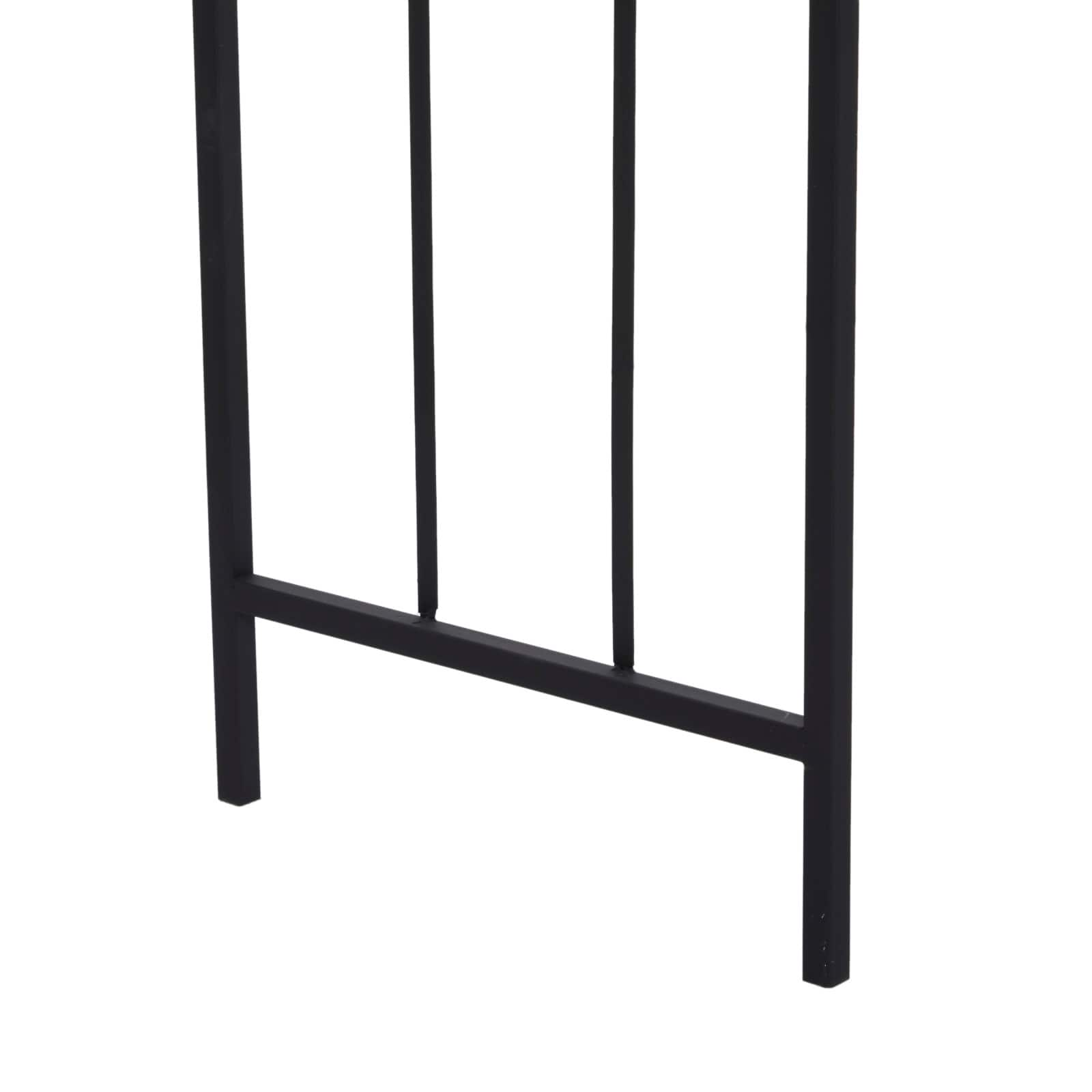 7.5ft. Black Iron Contemporary Garden Arbor