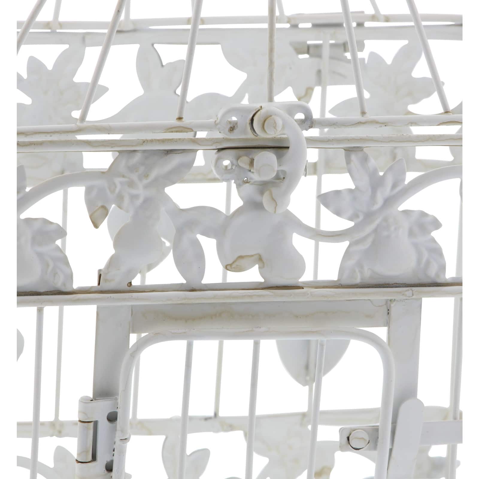 Set Of 2 Glossy White Decorative Birdcage Oblong by Gisela Graham