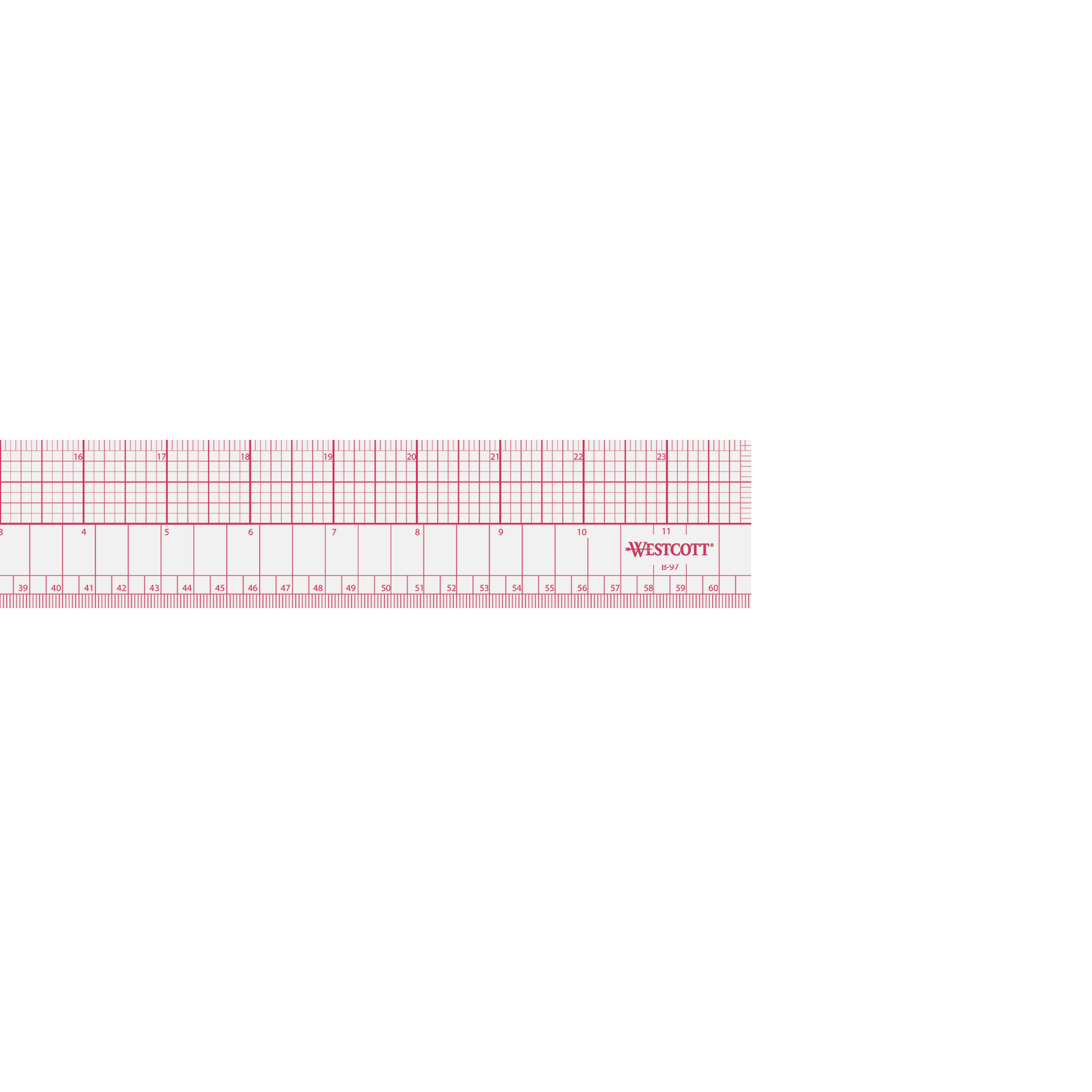 Westcott&#xAE; 8ths Clear Beveled Ruler
