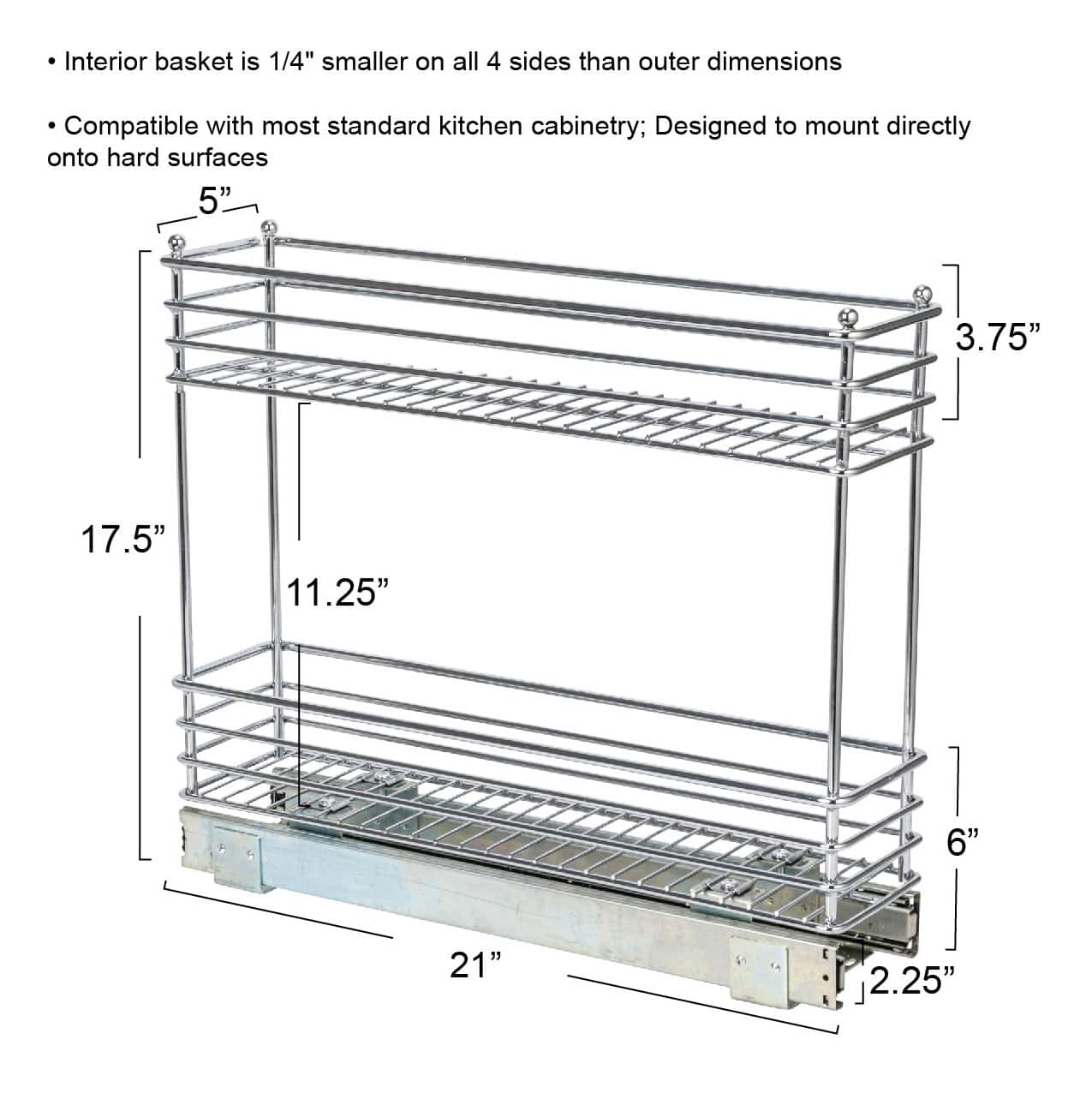 Household Essentials Glidez Narrow Cabinet Organizer