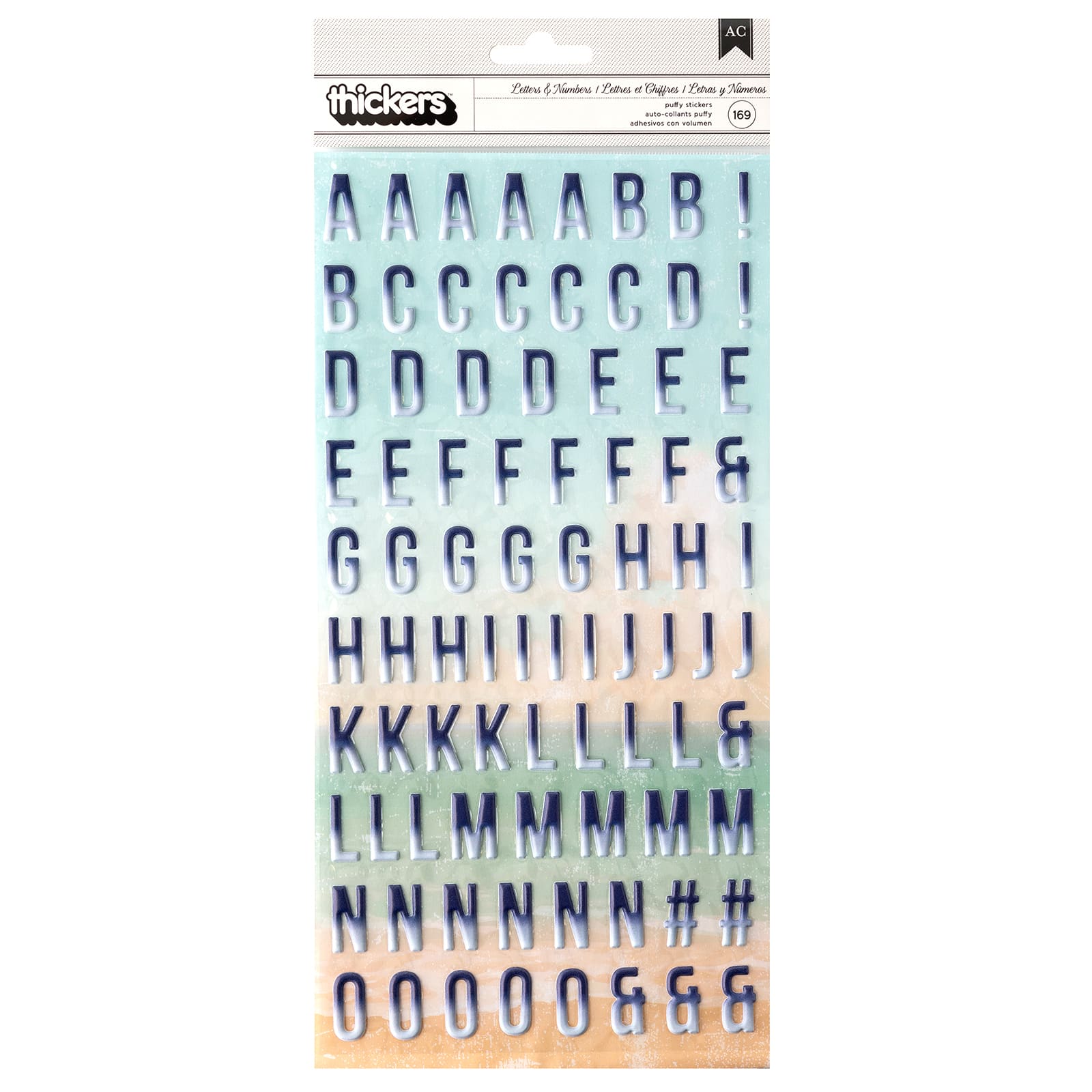 American Crafts&#x2122; Thickers&#x2122; Set Sail Alphabet Puffy Stickers