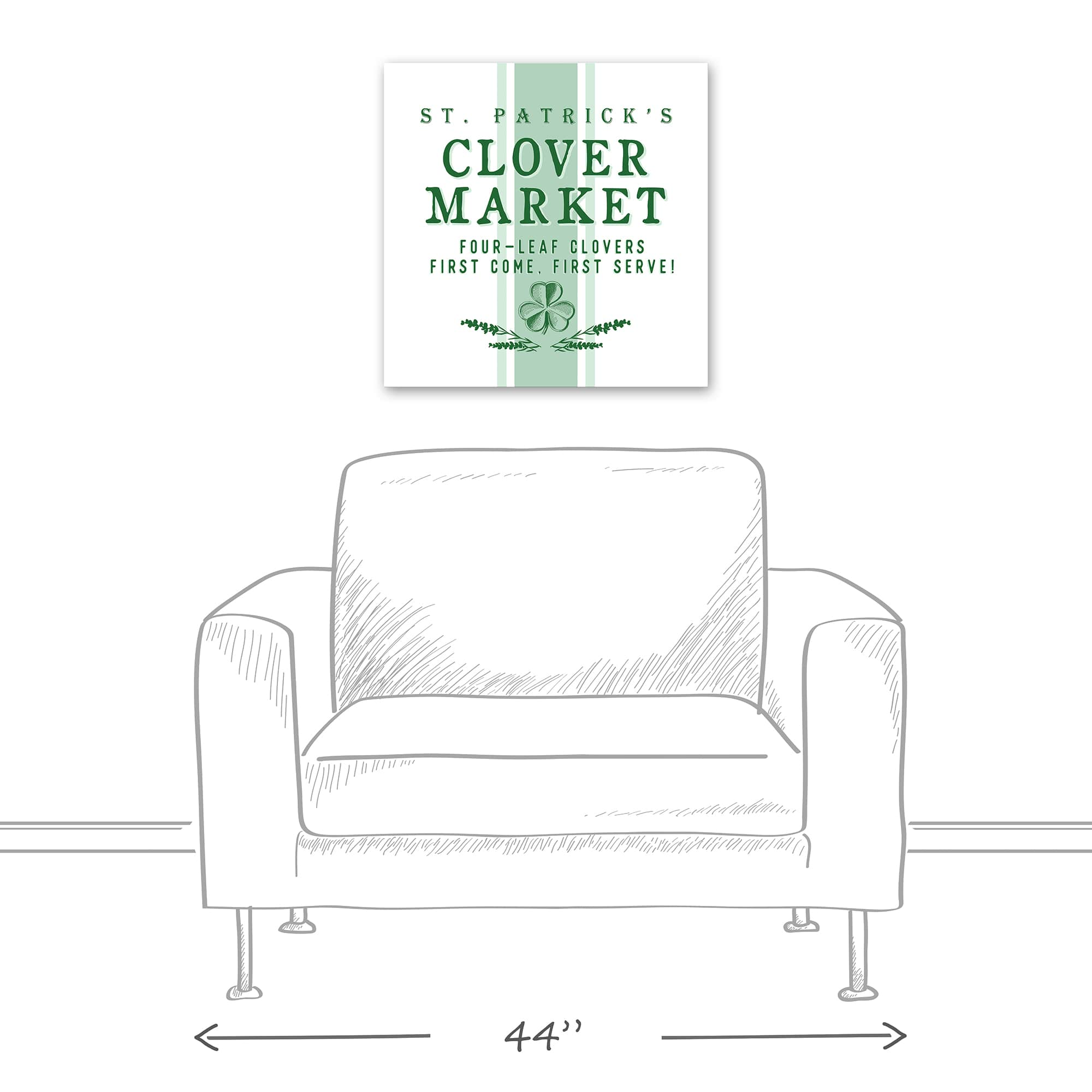 St. Patrick&#x27;s Clover Market Canvas Wall Art