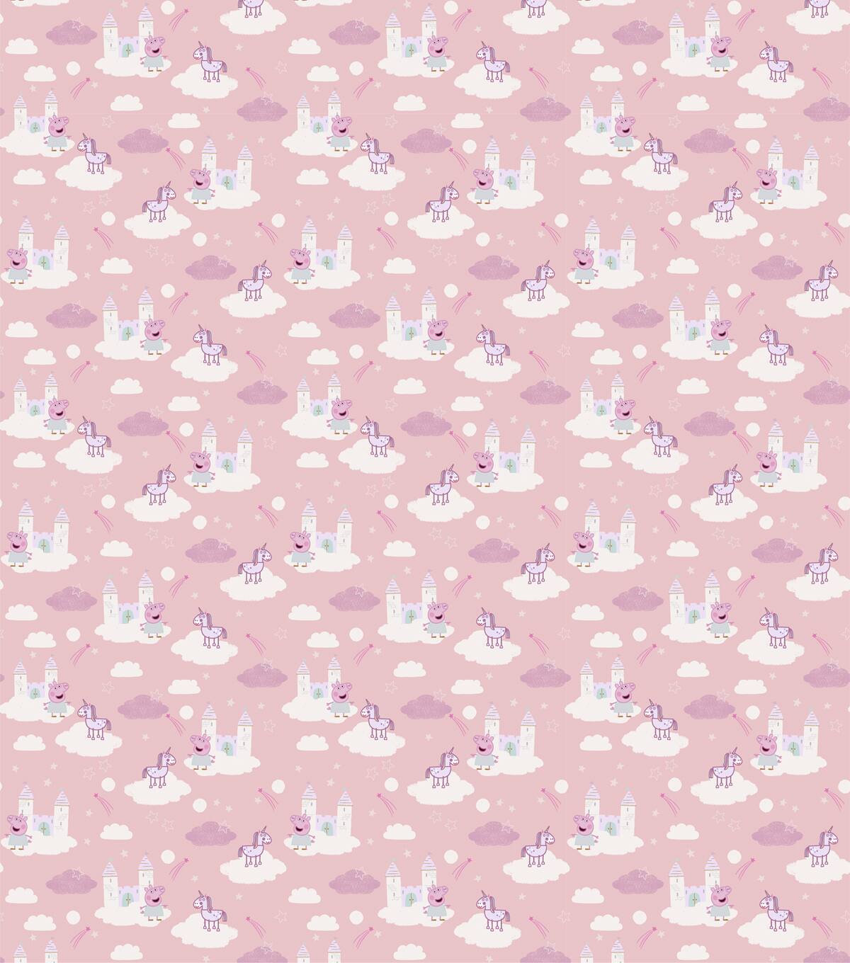 Eone Peppa Pig Dreamland Castles Cotton Fabric