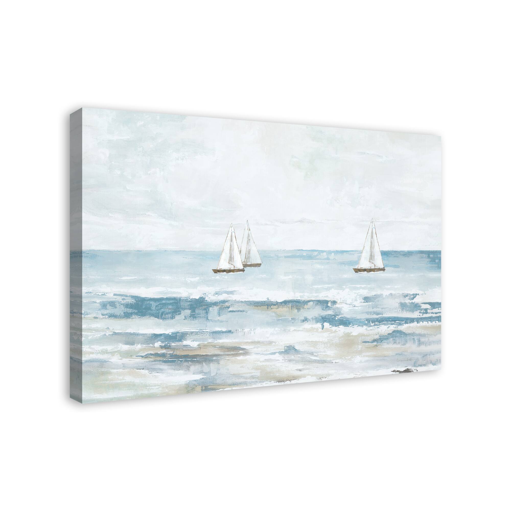 Painted Abstract Seascape Canvas Wall Art