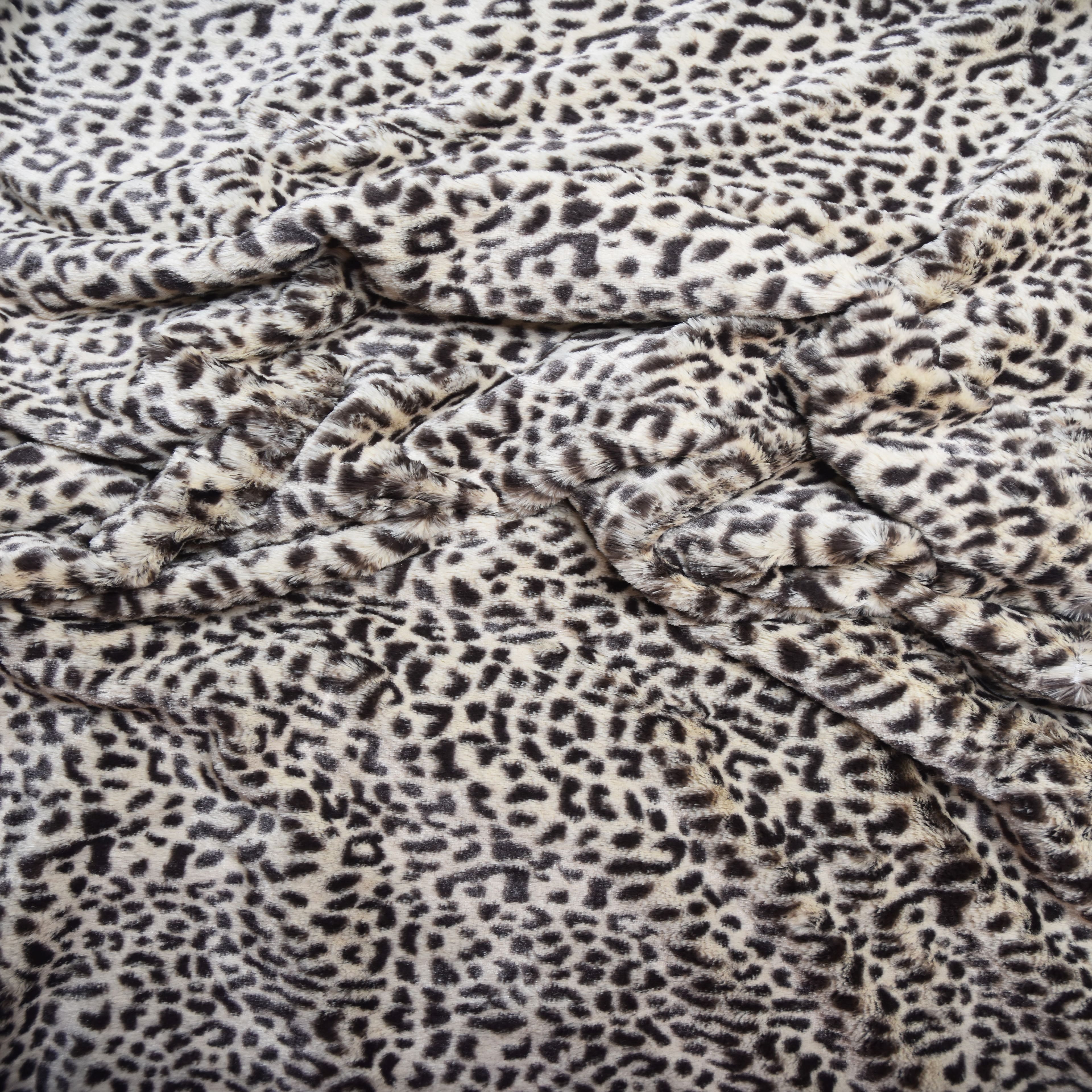 Feldman Black Faux Cheetah Fur