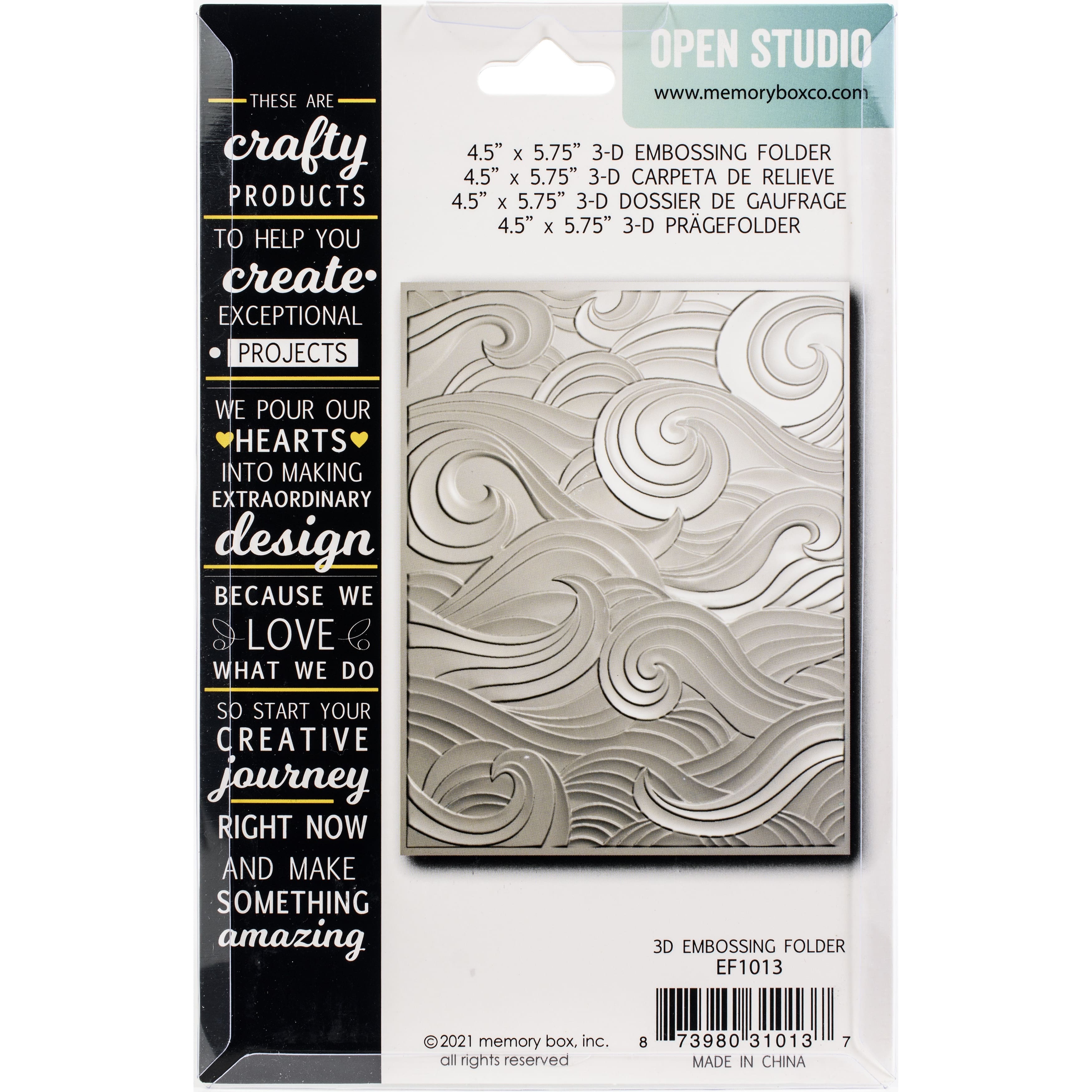 Memory Box Waves 3D Embossing Folder