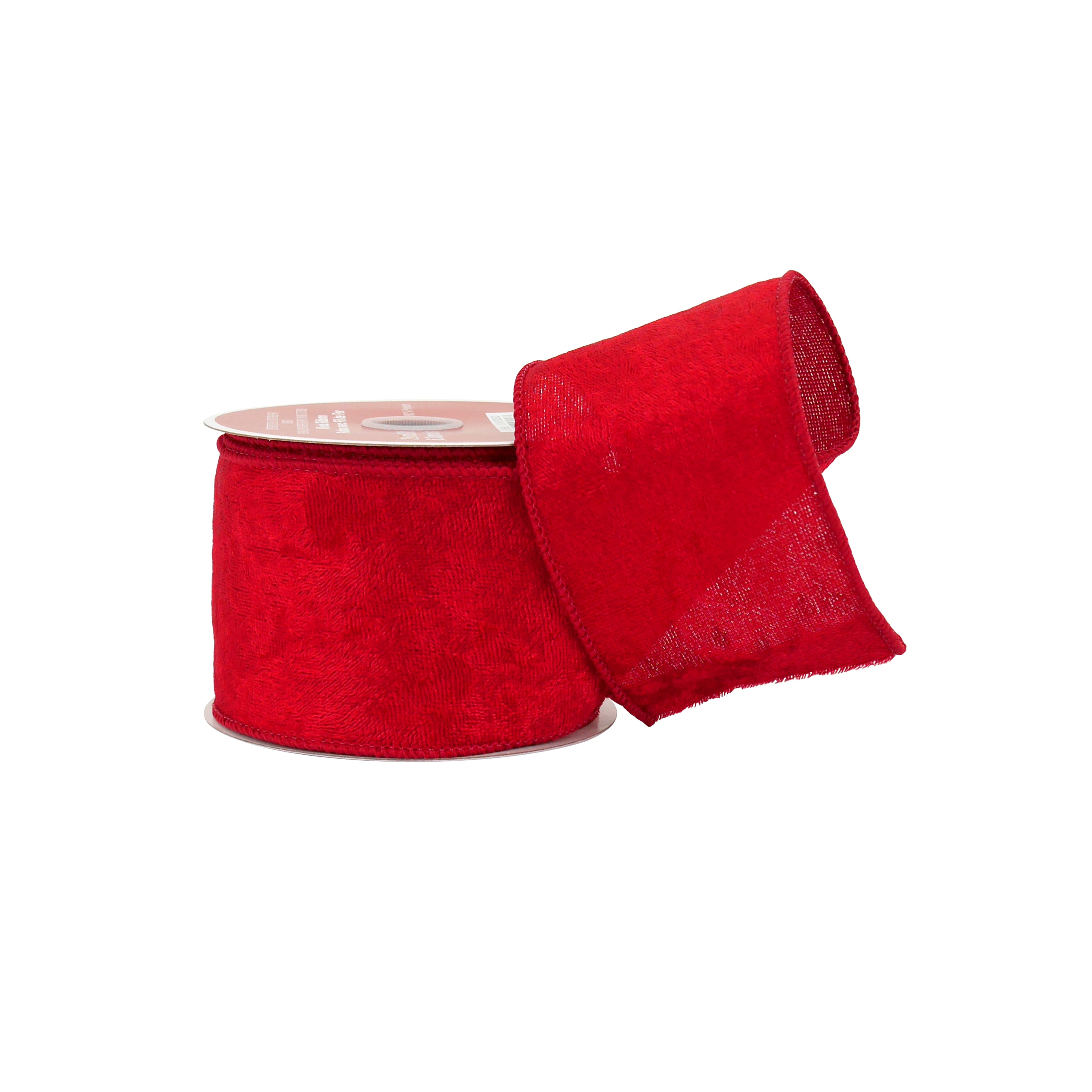 2.5&#x22; x 20ft. Red Velvet Wired Ribbon by Celebrate It&#xAE;
