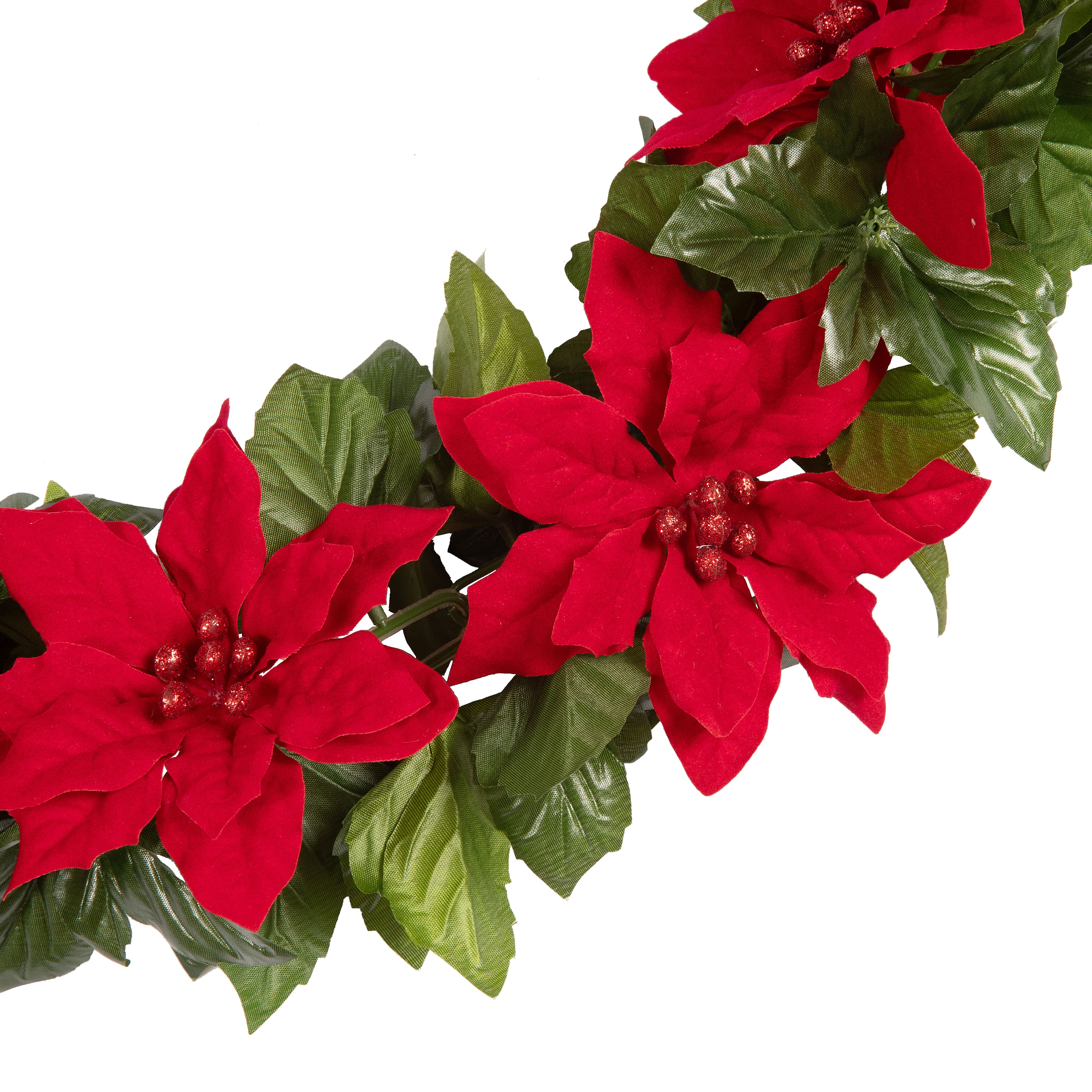 6ft. Red Poinsettia Chain Garland by Ashland&#xAE;