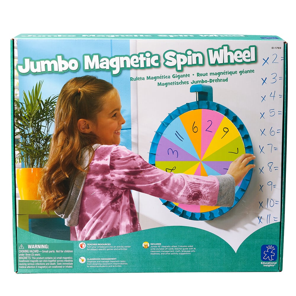 3 X Educational Insights Jumbo Magnetic Spinner