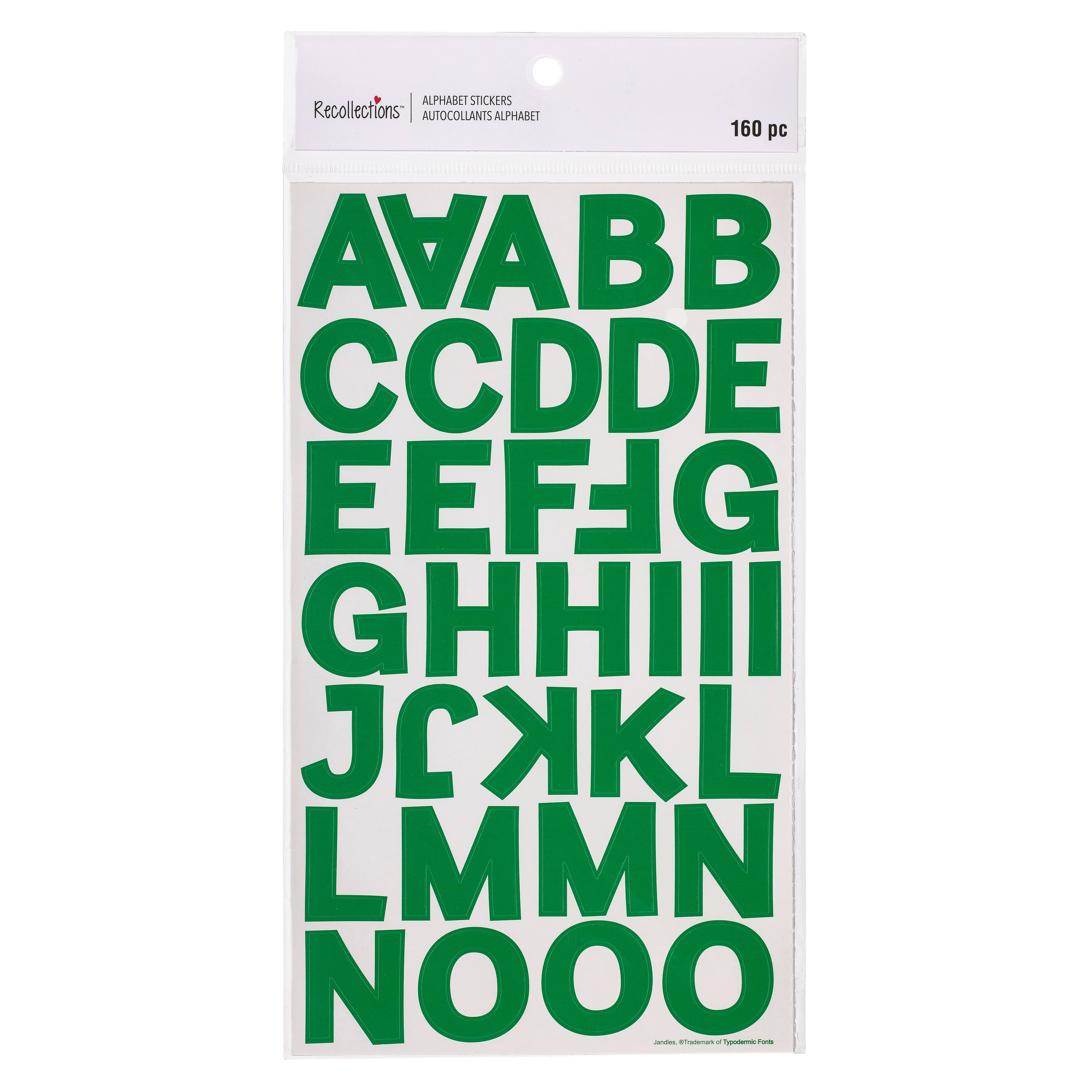 12 Packs: 160 ct. (1,920 total) Block Alphabet Stickers by Recollections™