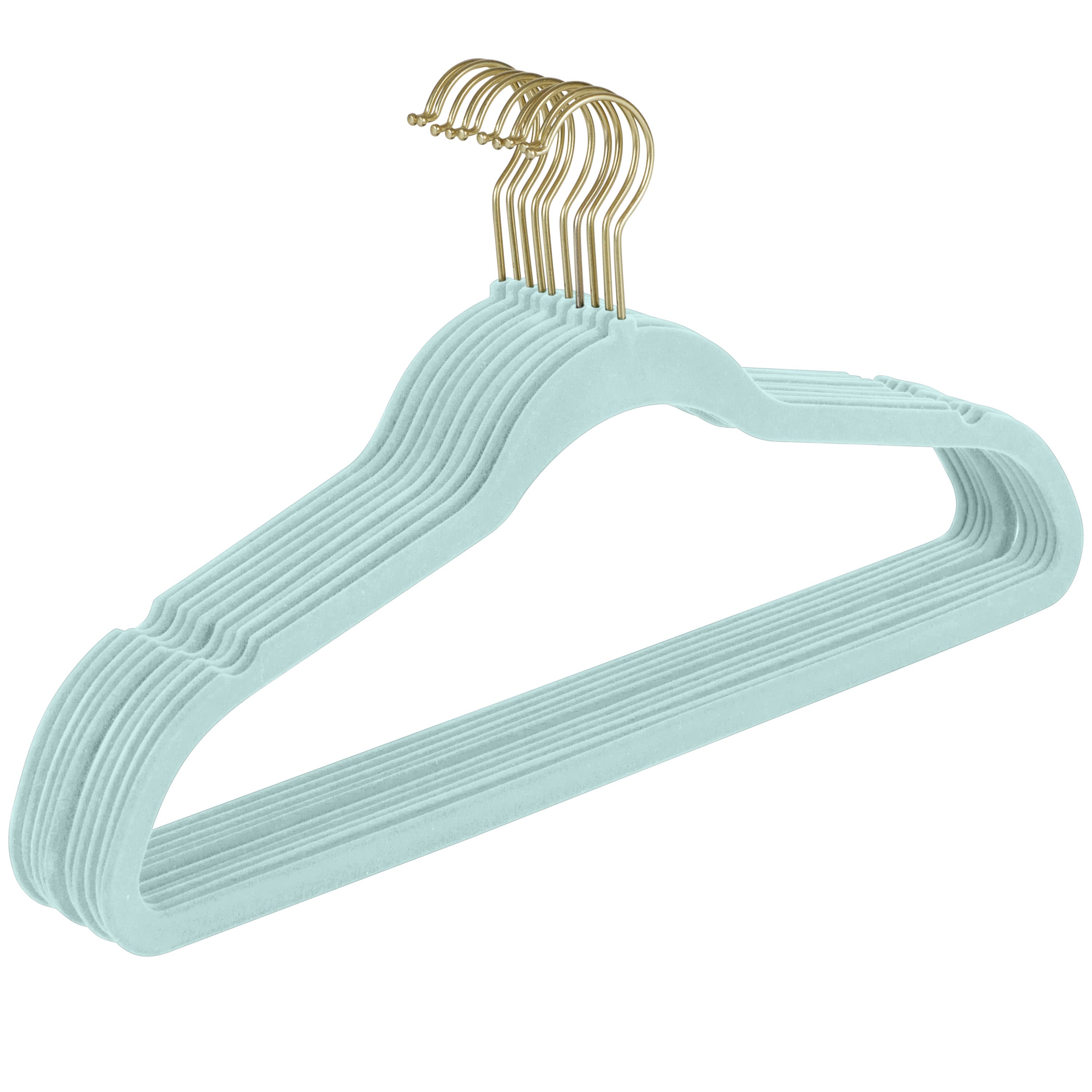 Simplify Super Slim Velvet Hangers with Gold Hook, 10ct.