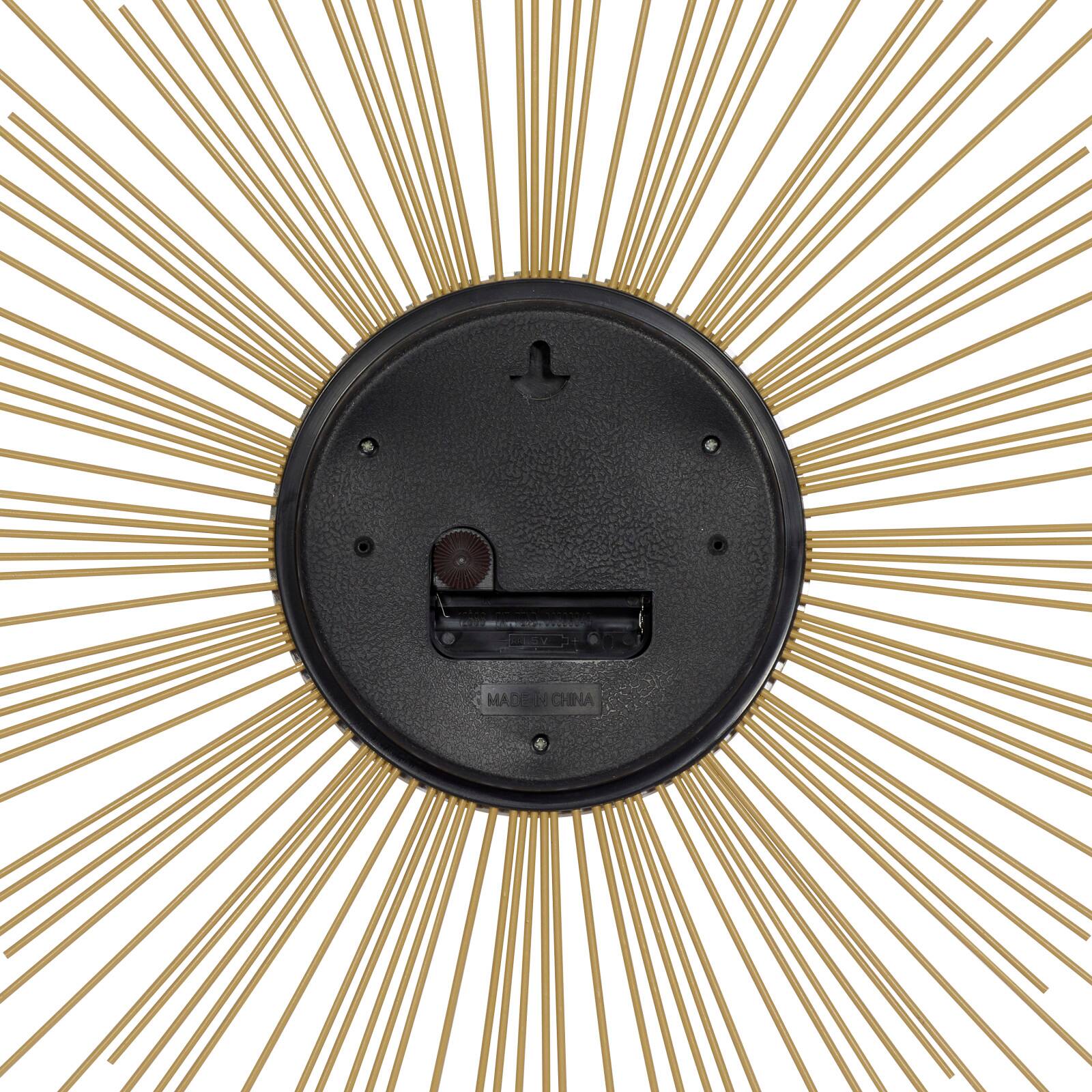 19" Gold Metal Contemporary Wall Clock