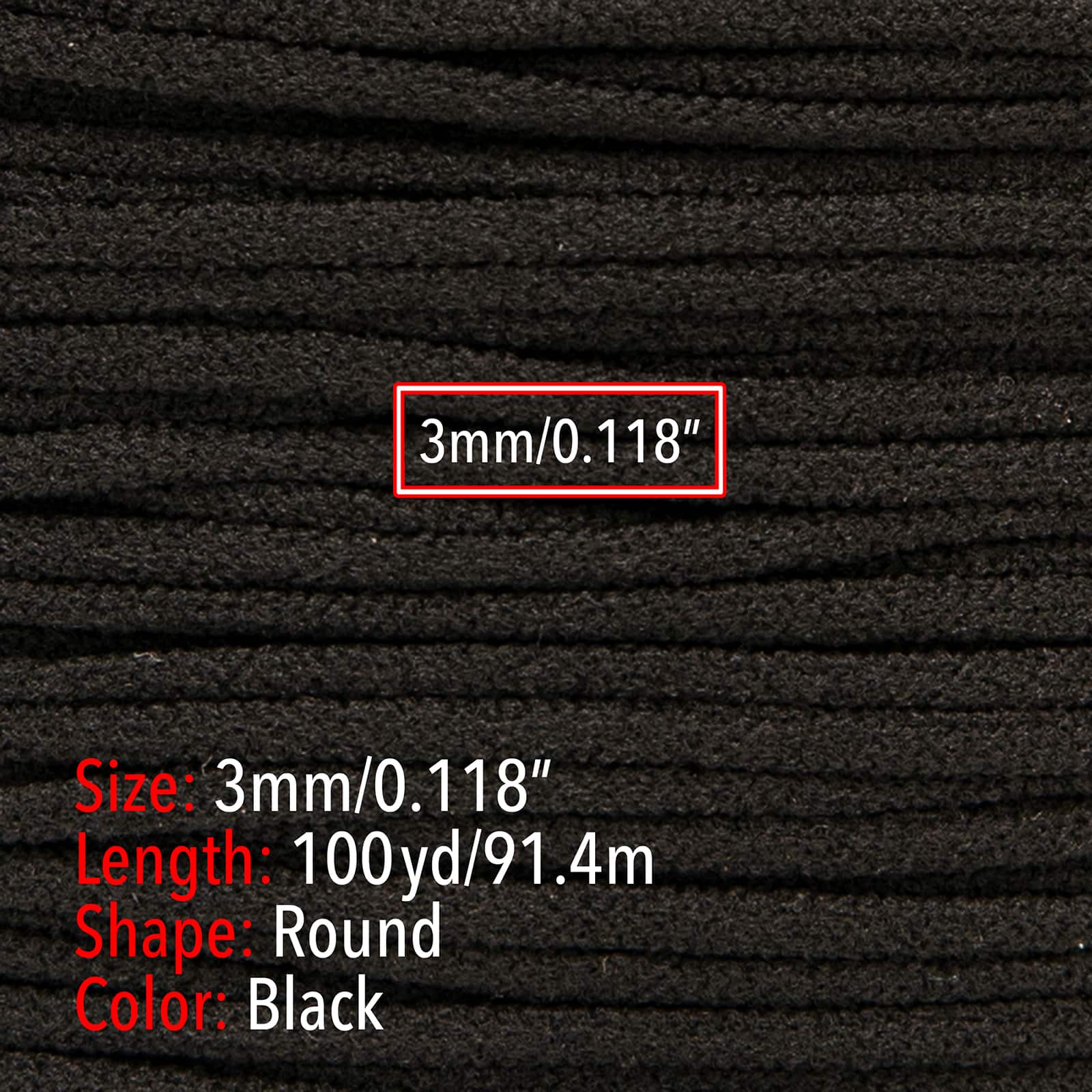 6 Pack: Beadsmith® Fablastic™ 3mm Black Round Spandex Cord