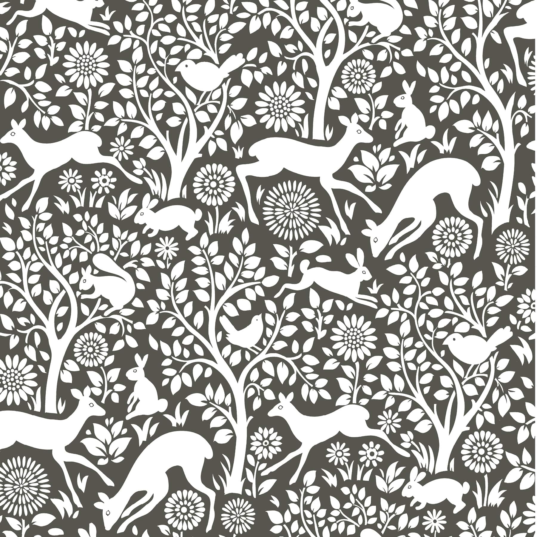 NuWallpaper Charcoal Merriment Peel & Stick Wallpaper