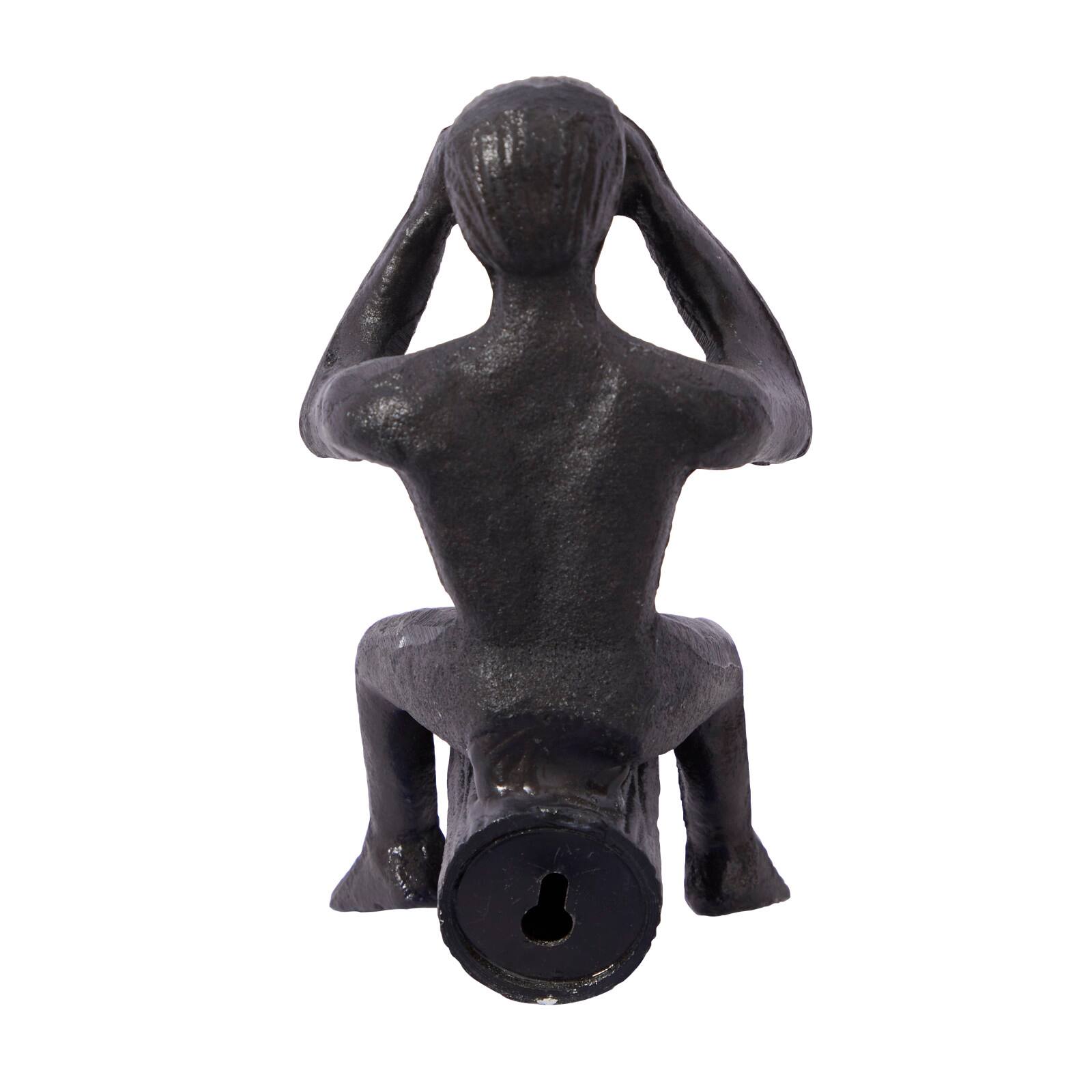 Set of 5 Dark Grey Aluminum Modern Wall Decor, 4" x 7"