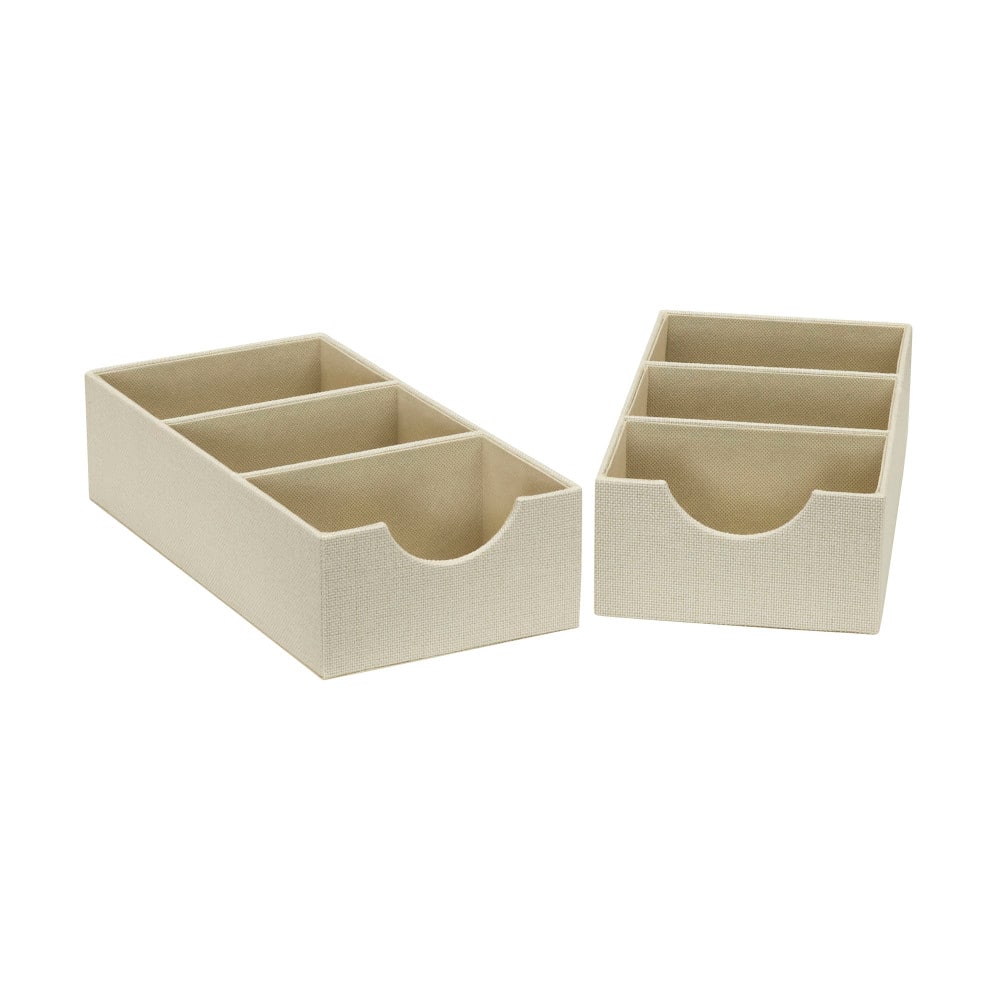 Household Essentials 3-Compartment Drawer Organizers, 2ct.