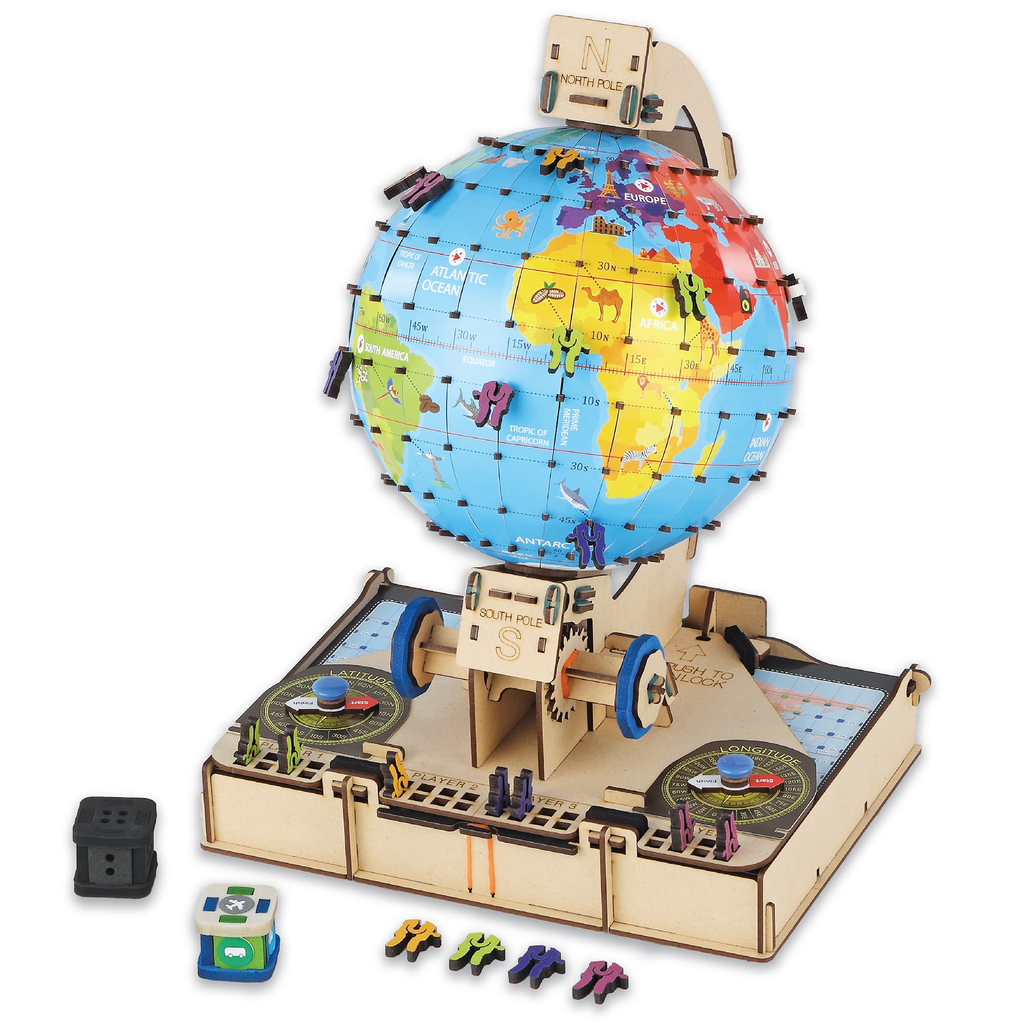 Elenco&#xAE; Smartivity&#xAE; Globe Explorer Wooden Model Engineering STEM Learning Toy