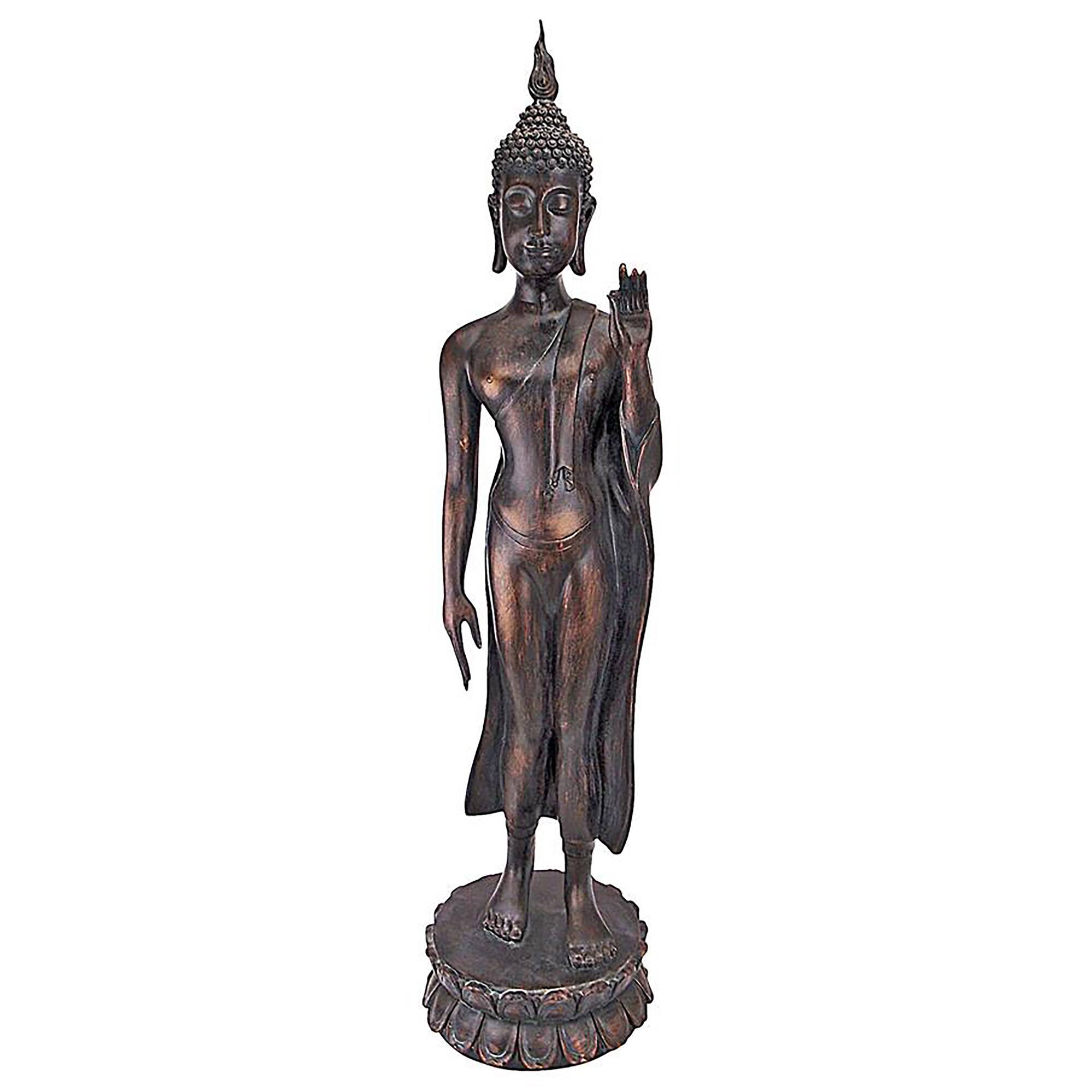 Design Toscano 34&#x22; Free from Fear Standing Buddha Statue