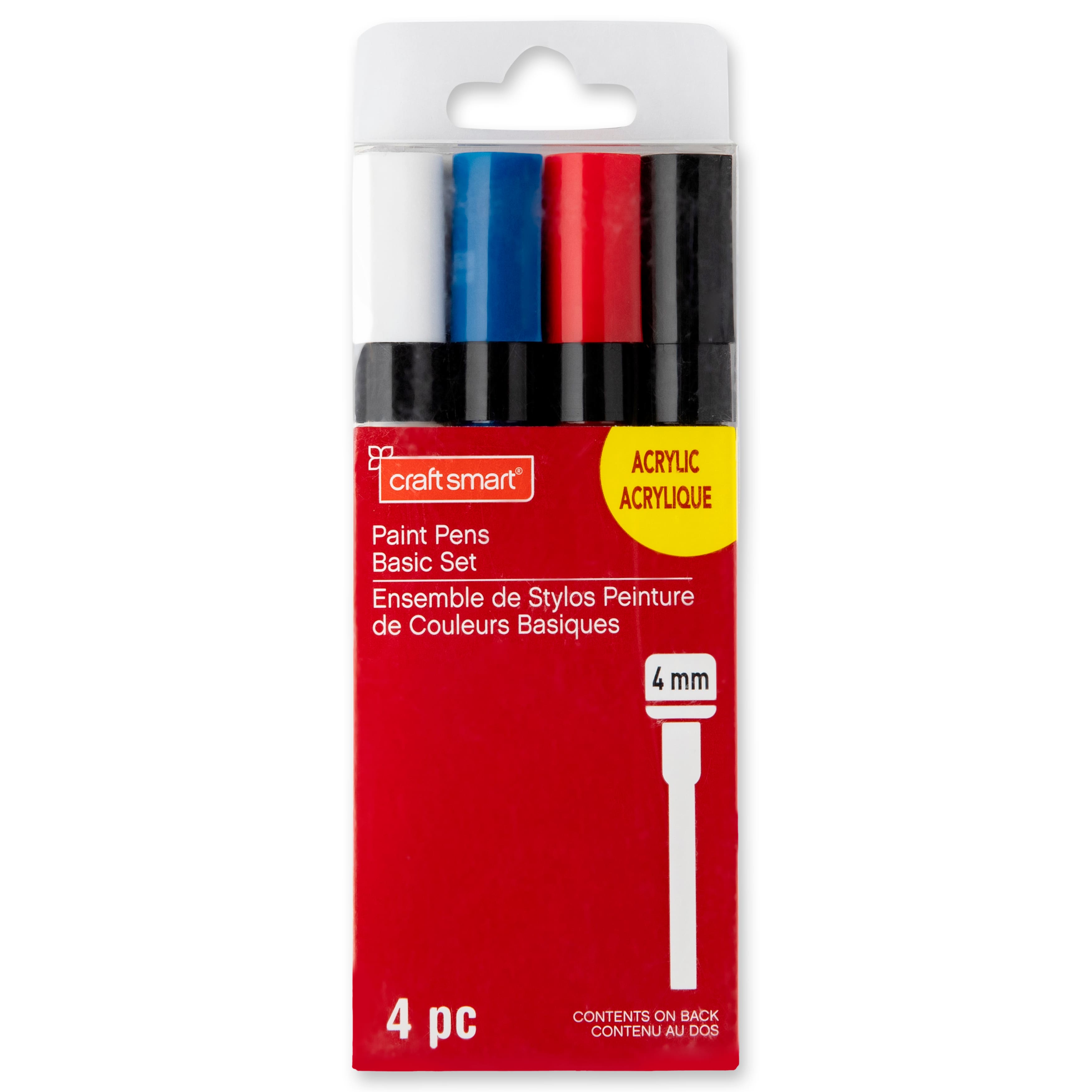 6 Packs: 4 ct. (24 total) 4mm Basic Permanent Paint Pens by Craft Smart®