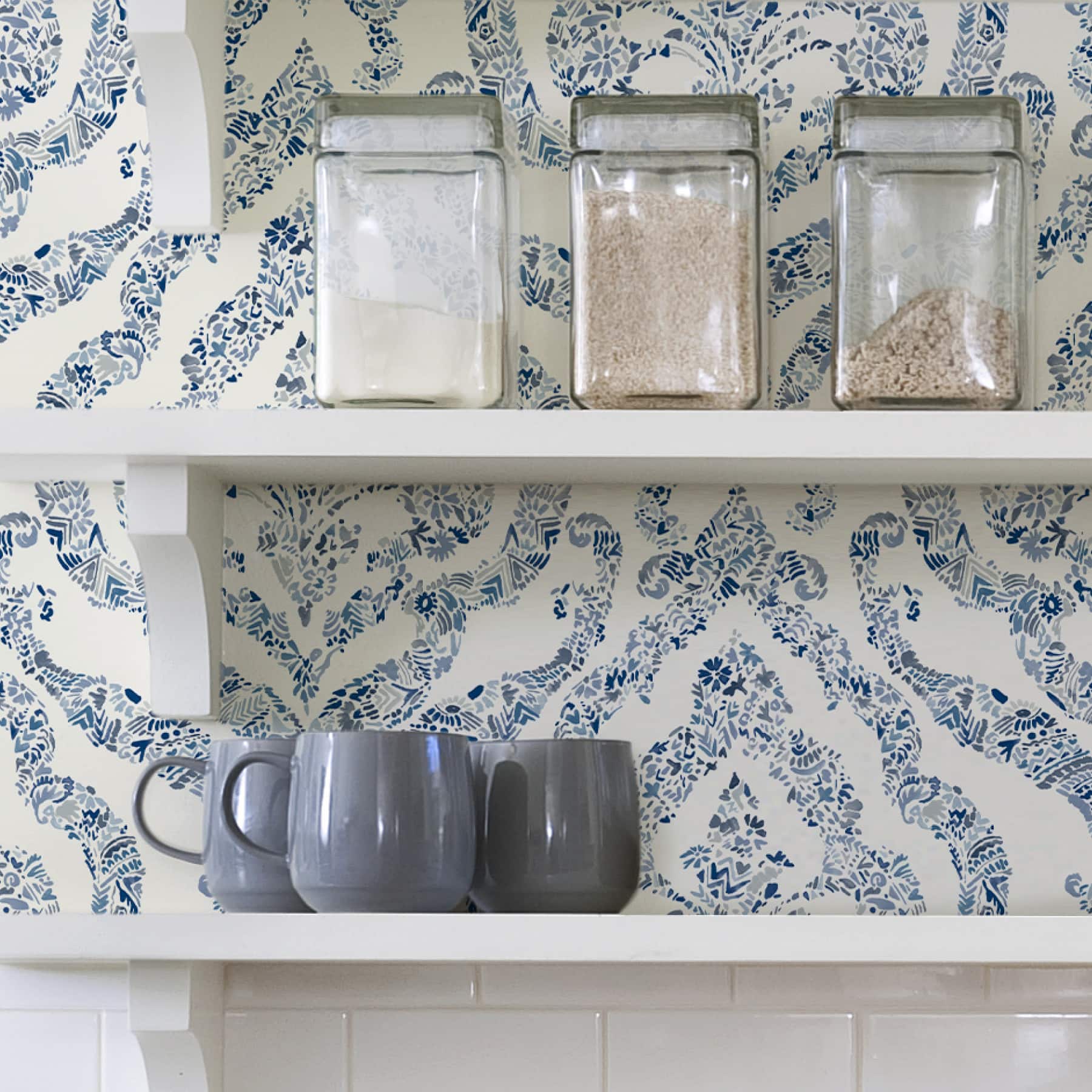 NuWallpaper Blue Guildford Peel & Stick Wallpaper Wallpaper Michaels
