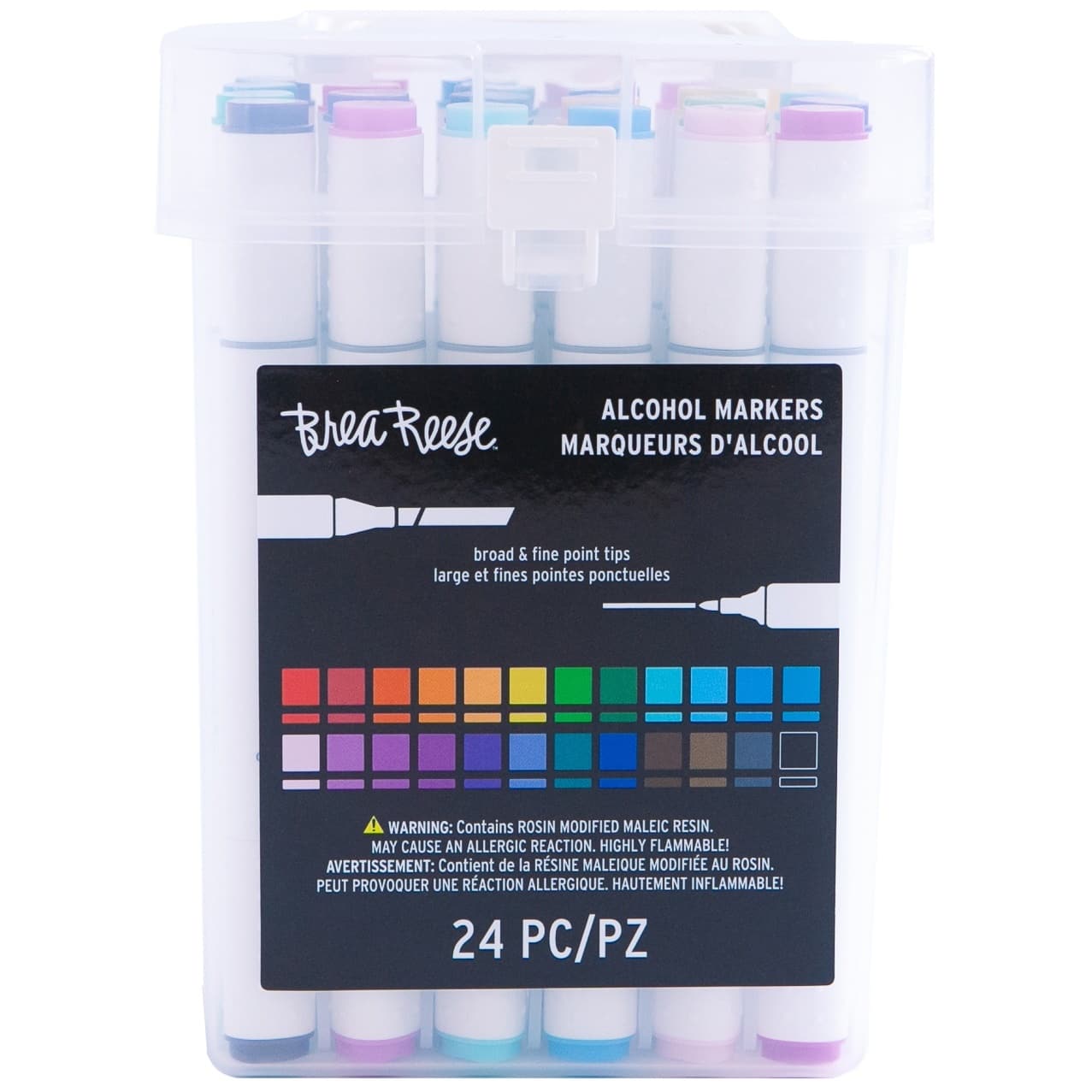 Brea Reese Dual Tip Alcohol Markers Pack Of 6 Markers BrushChisel Tip White  Barrel Grayscale Ink - Office Depot