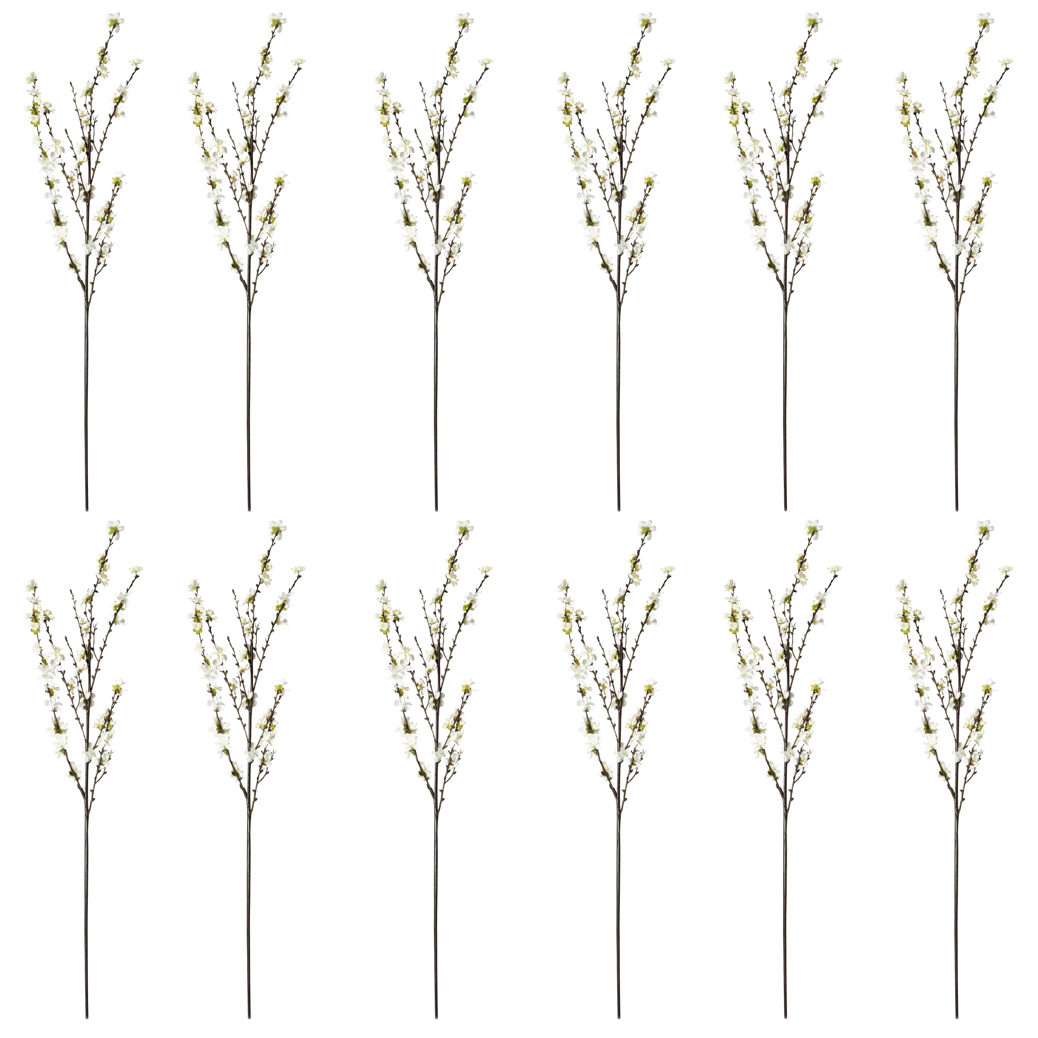 12 Pack: Off-White Peach Blossom Spray by Ashland®