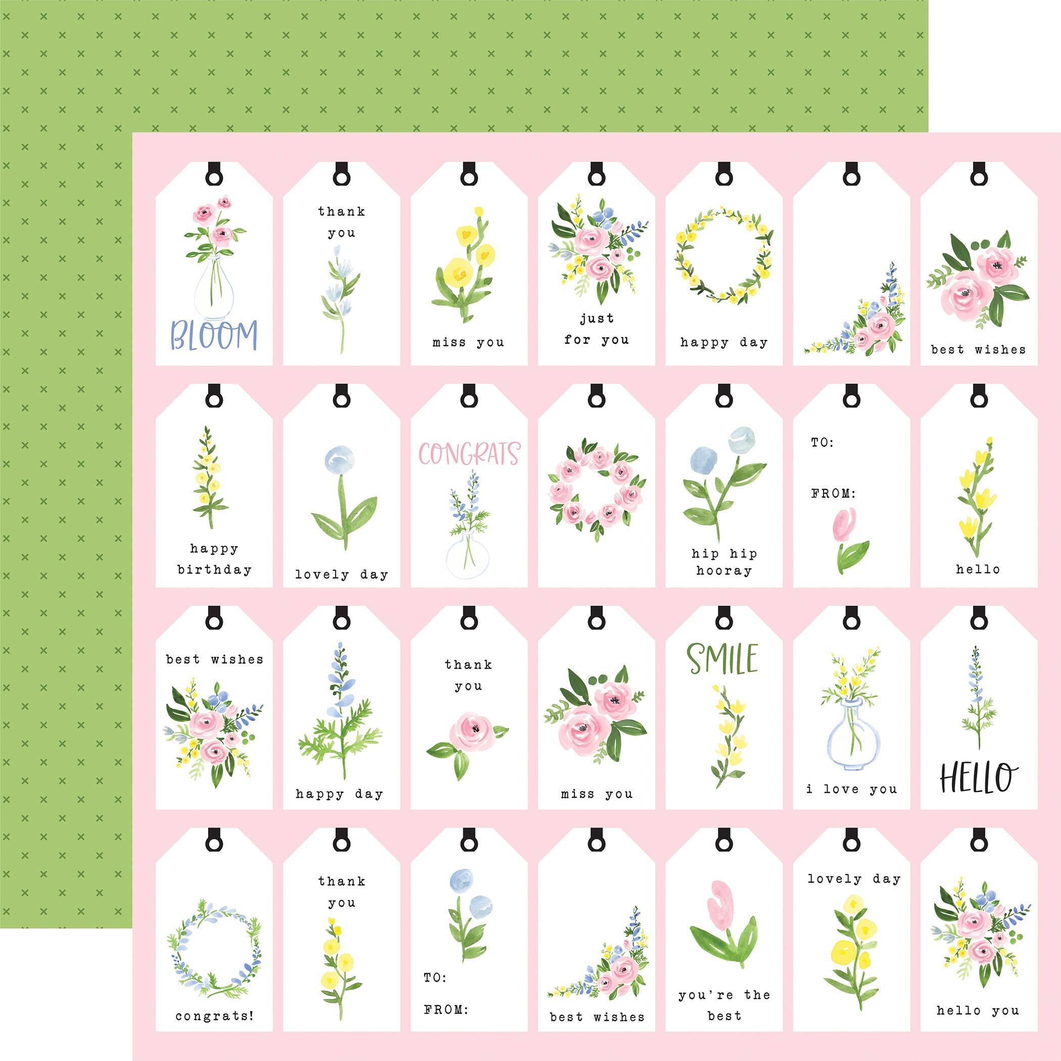 Echo Park™ Paper Co. Flora No. 4 Pastel Tags 12" x 12" Double-Sided  Cardstock, 25 Sheets | Michaels