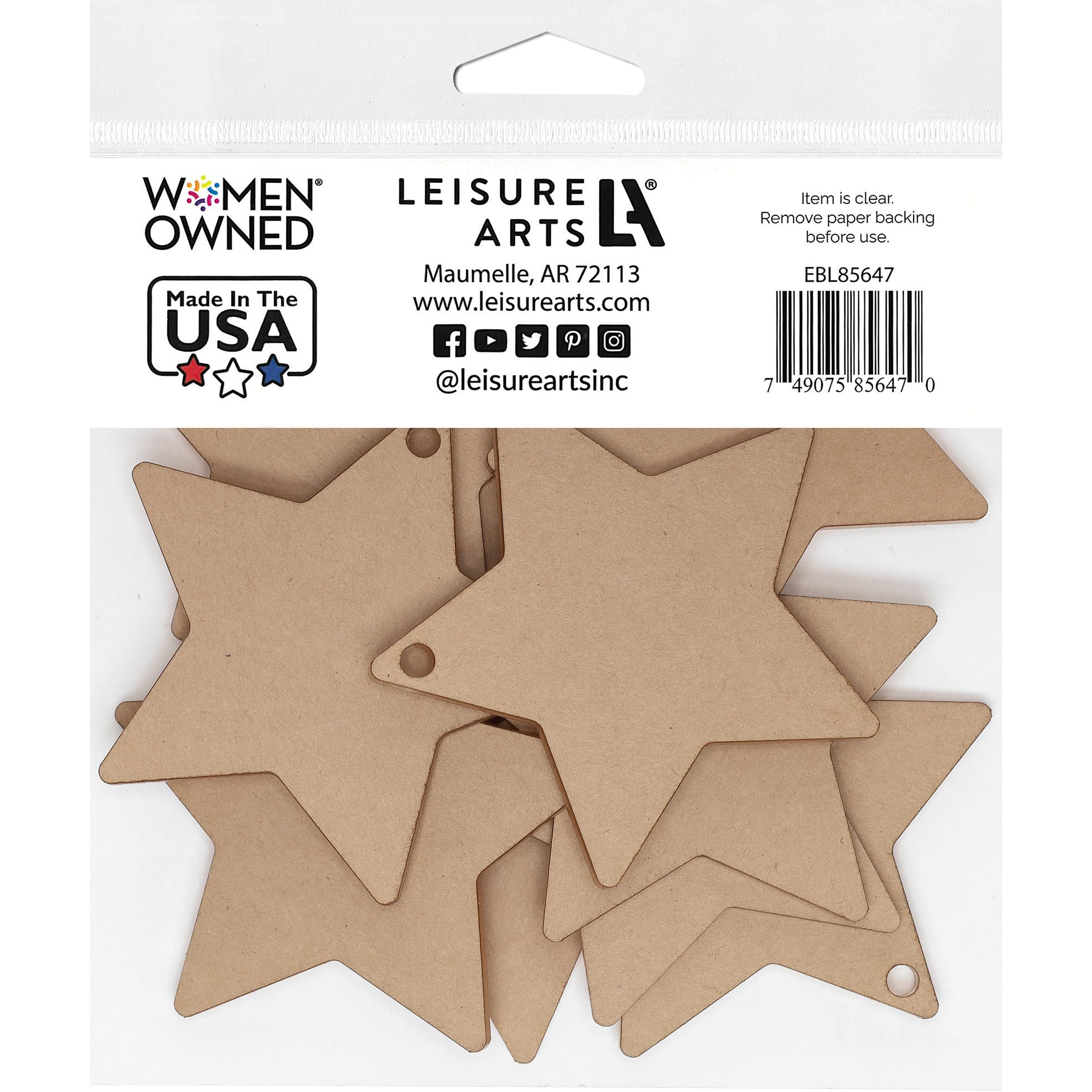 Essentials by Leisure Arts 3&#x22; Star Clear Acrylic Ornaments, 10ct.