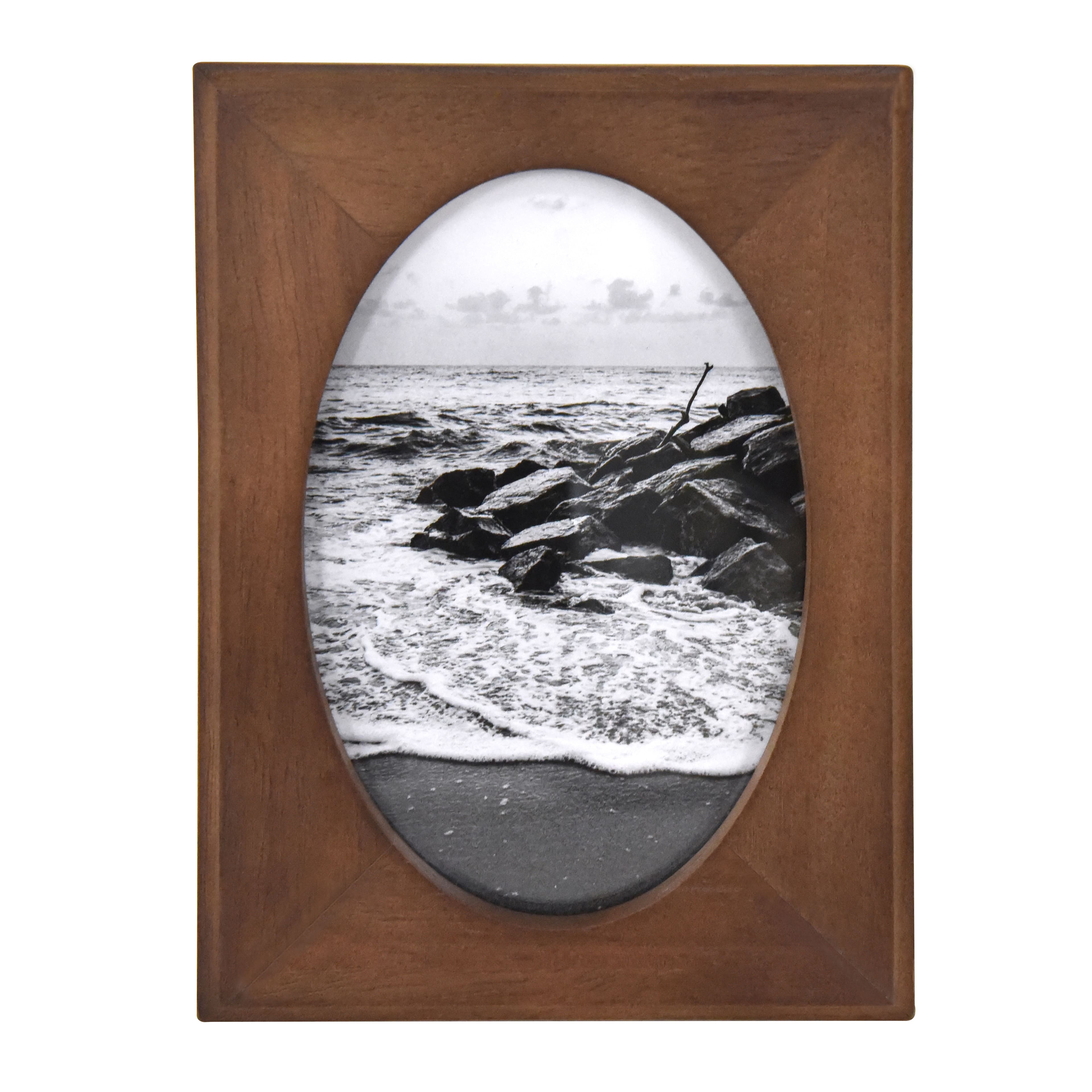 Treasured Finds 4&#x22; x 6&#x22; Dark Brown Oval Tabletop Frame by Studio D&#xE9;cor&#xAE;