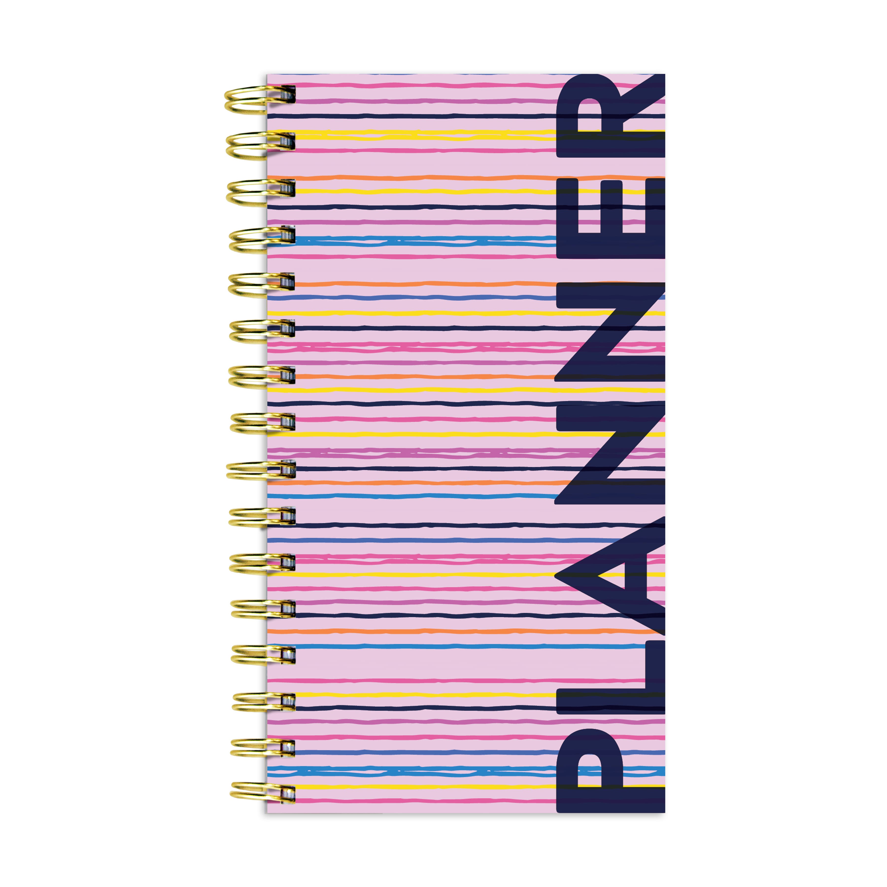 TF Publishing Pocket Pink Stripe Undated Weekly Spiral Planner