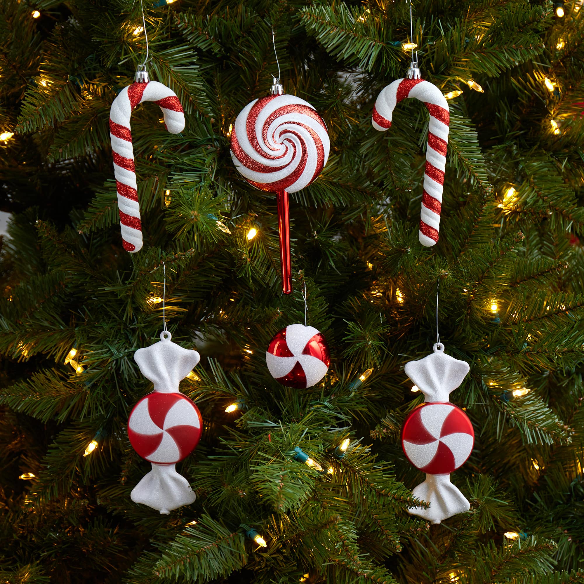 6ct. 7" Shatterproof Christmas Candy Ornaments