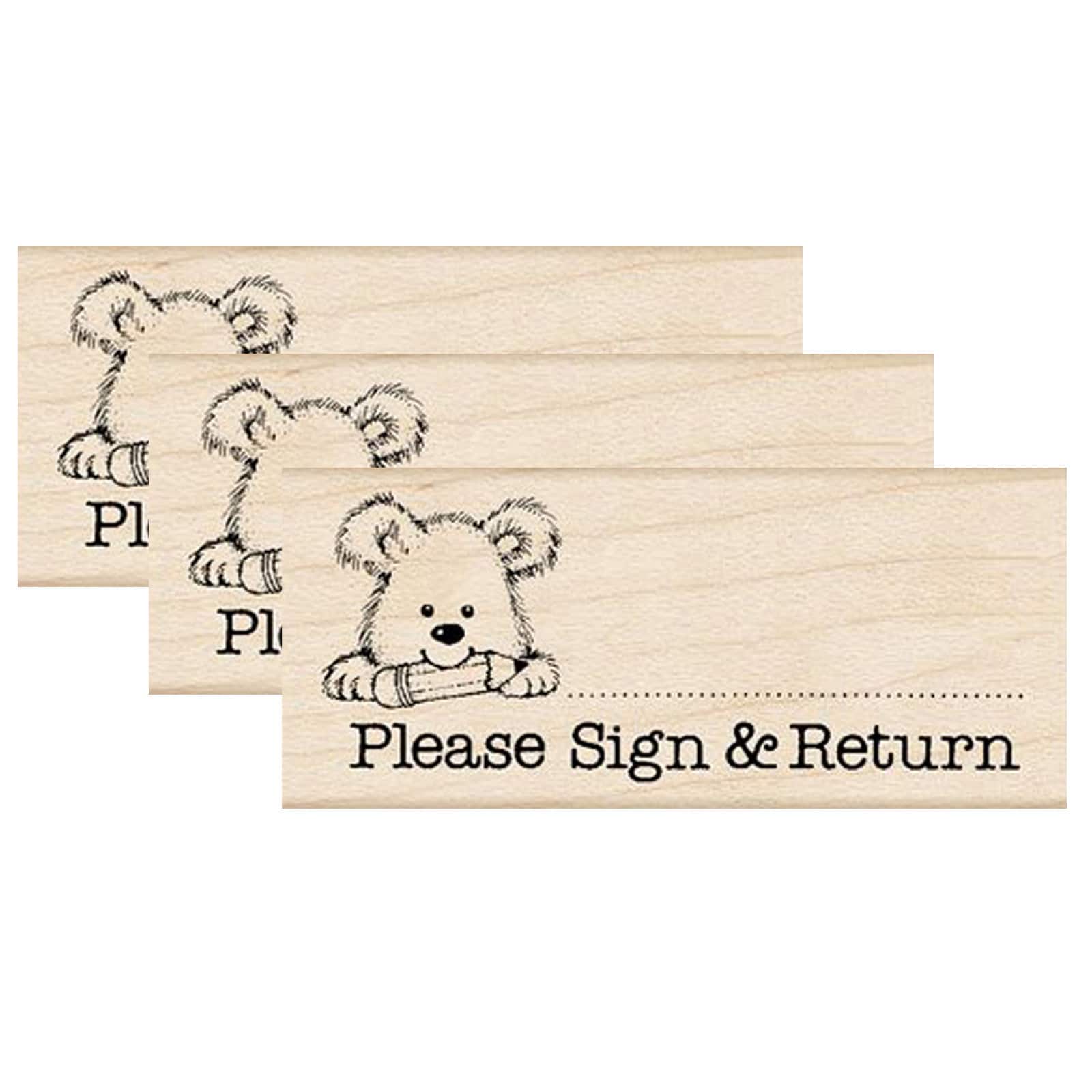 Hero Arts&#xAE; Please Sign &#x26; Return Pup Woodblock Stamps