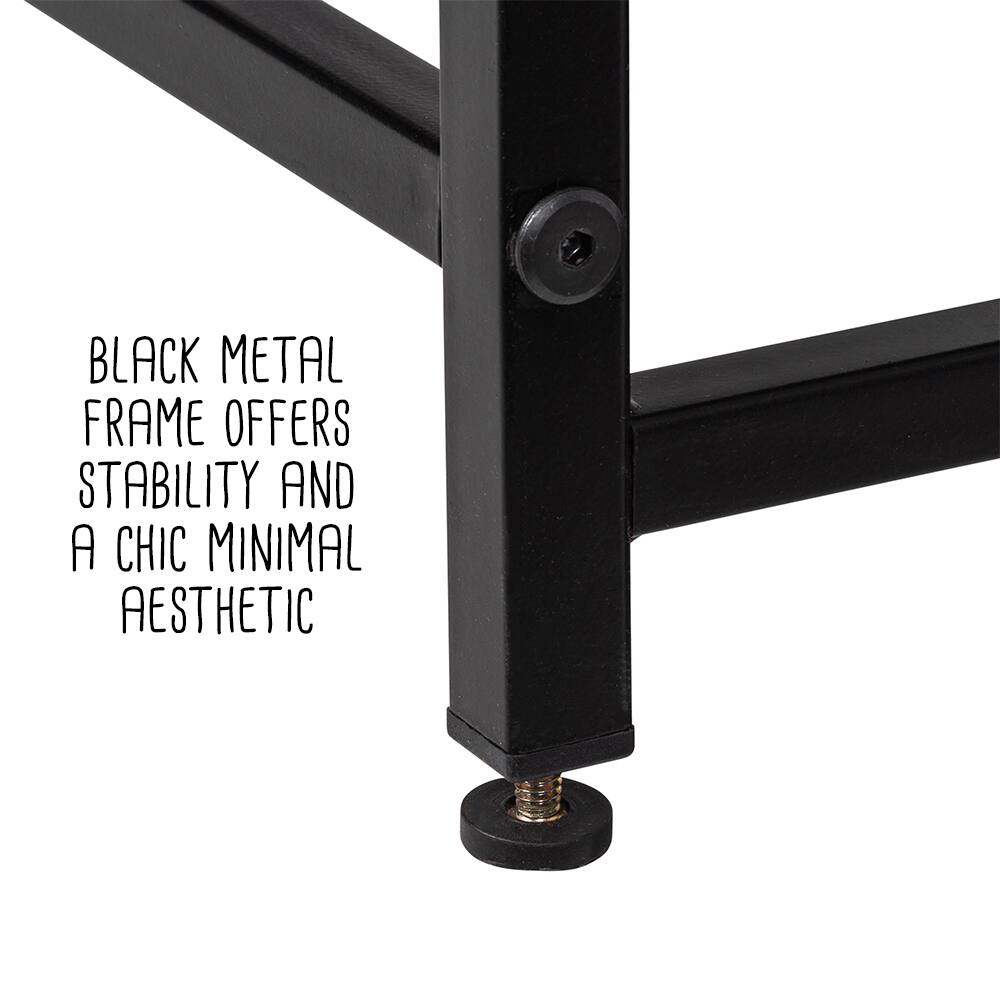 Honey Can Do Walnut & Black Computer Desk