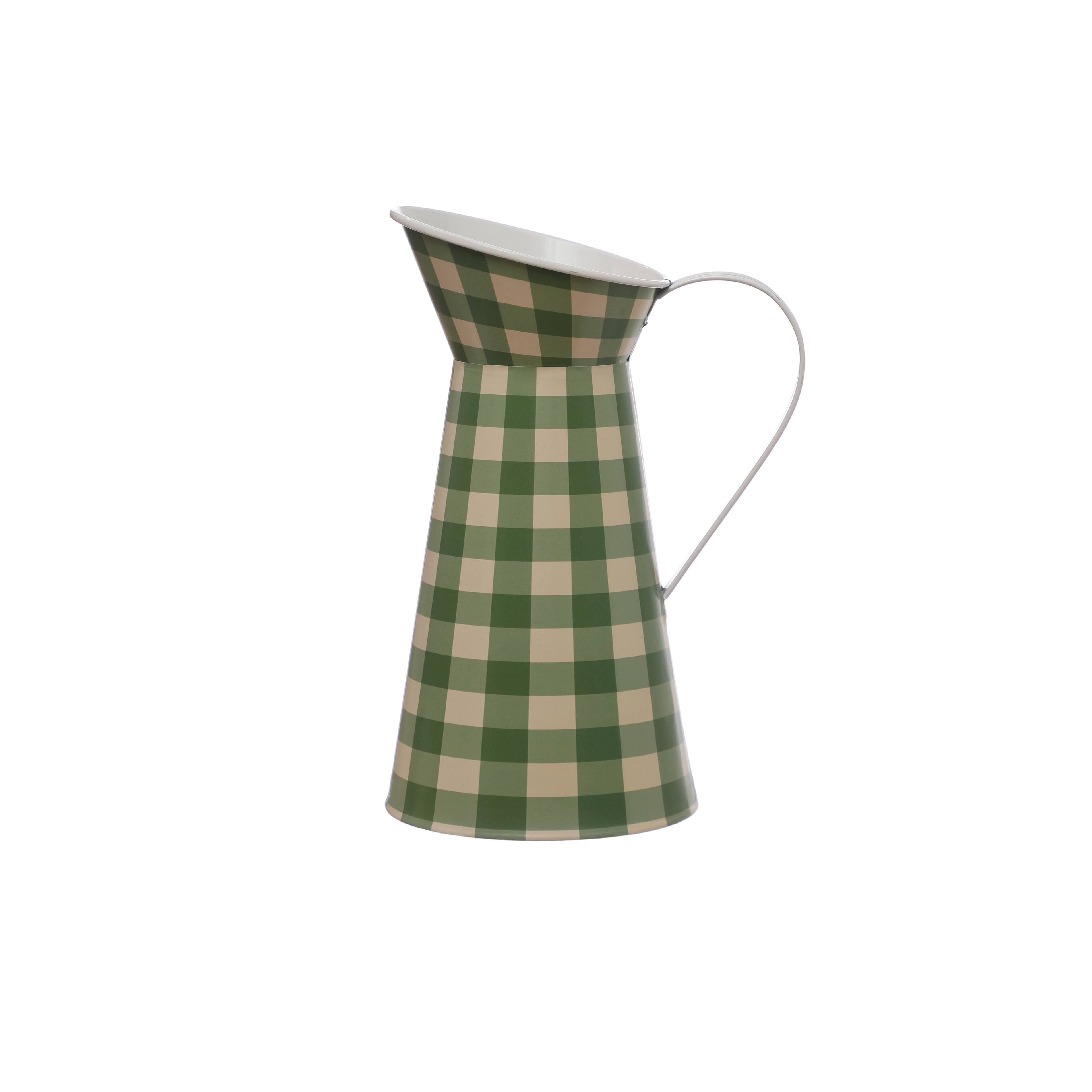 Assorted 10.5&#x22; Plaid Pitcher Decorative Container, 1pc. by Ashland&#xAE;