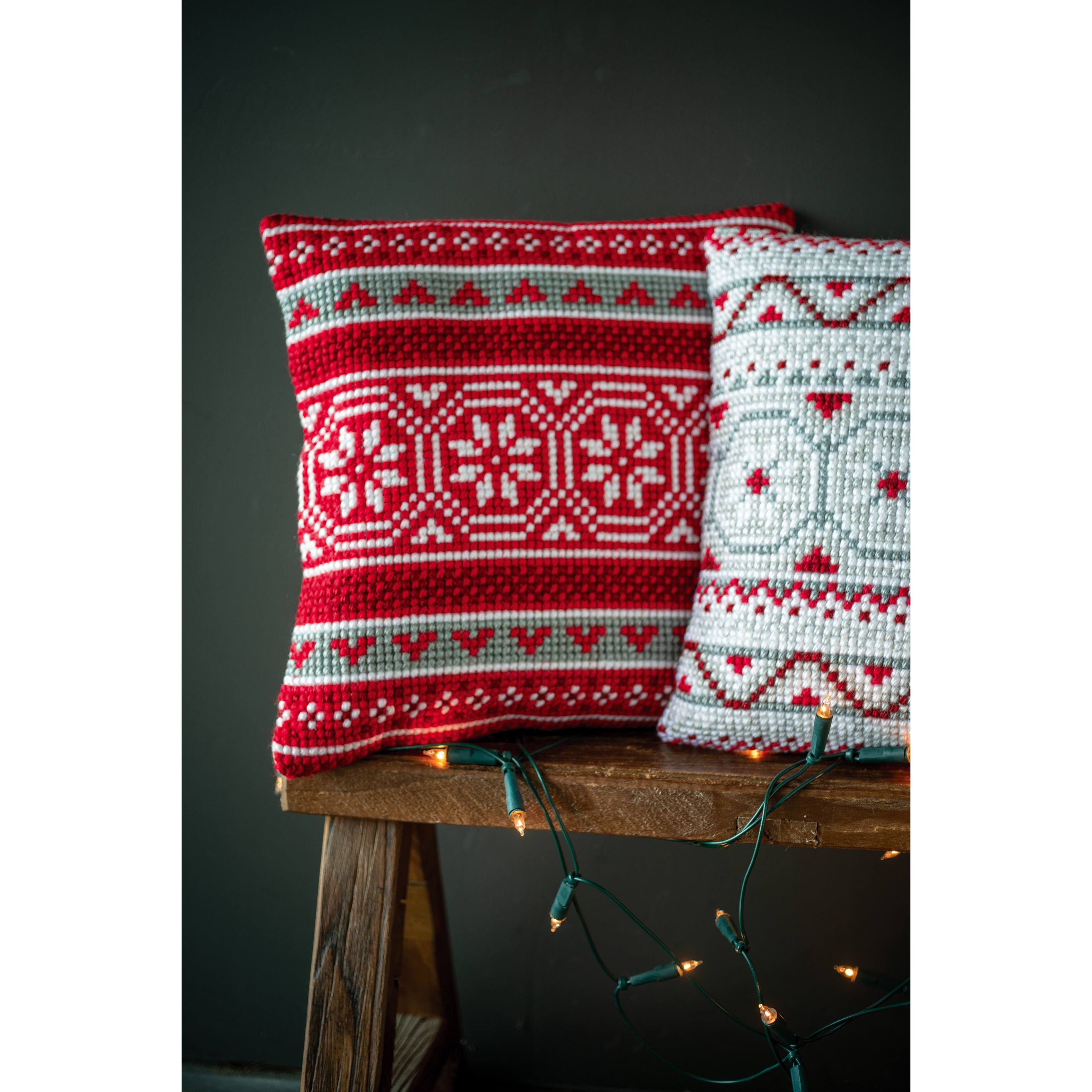 Vervaco Norwegian Motif Stamped Cross Stitch Cushion Kit