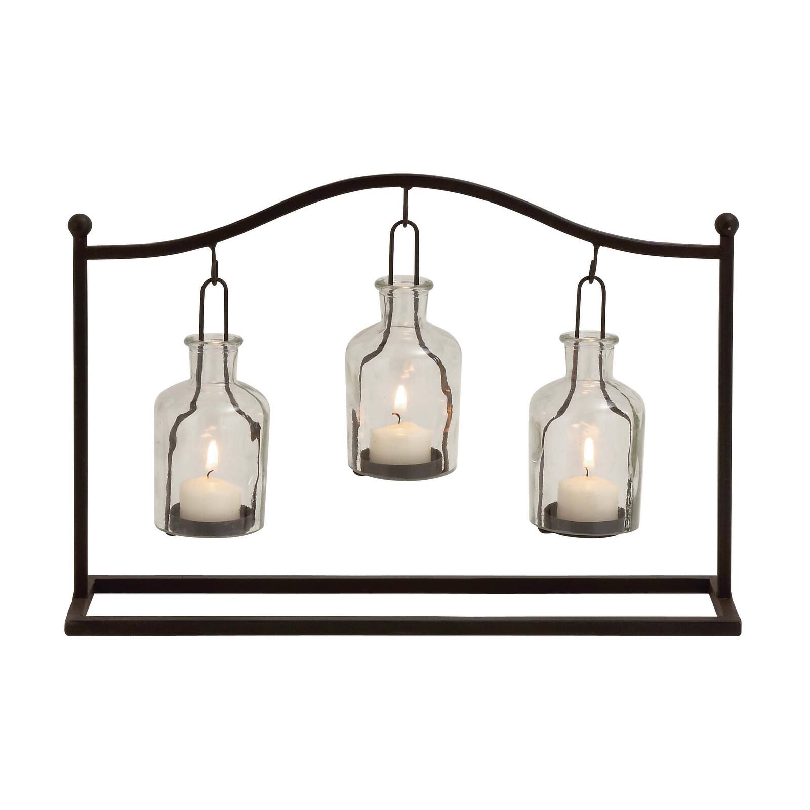 16" Black Iron Farmhouse Candle Holder Lantern Michaels