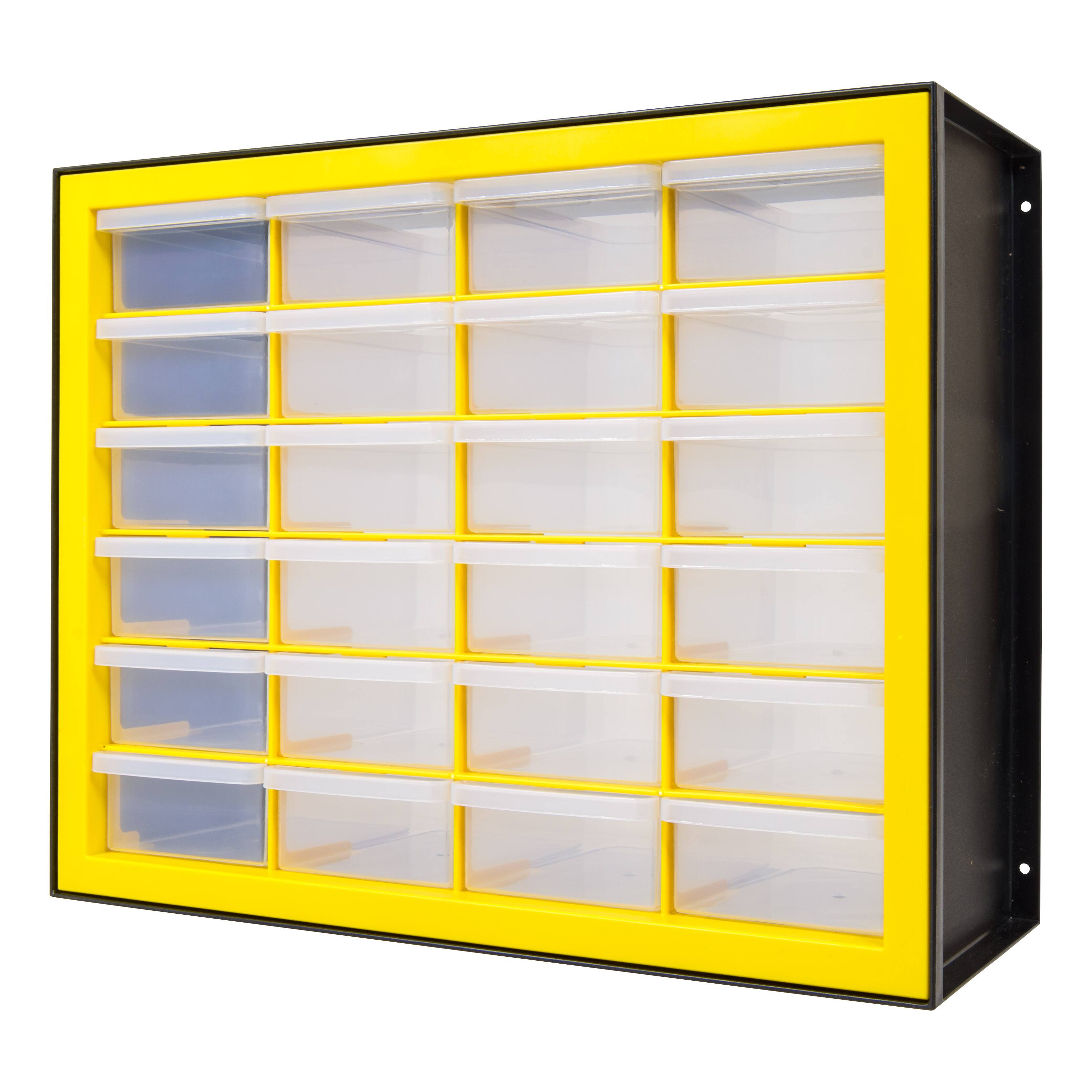 IRIS® Yellow & Black 24-Drawer Parts Cabinet