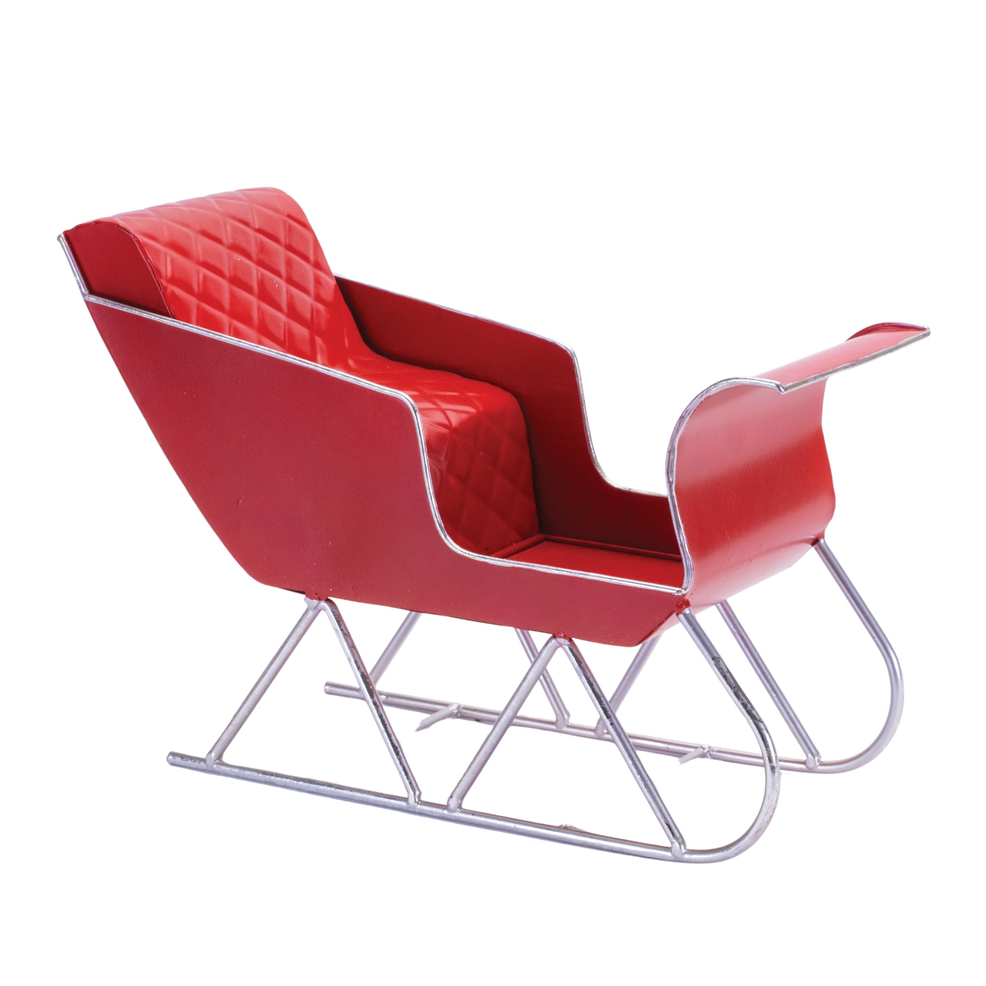 12&#x22; Red Metal Holiday Sleigh D&#xE9;cor Accents, 2ct.
