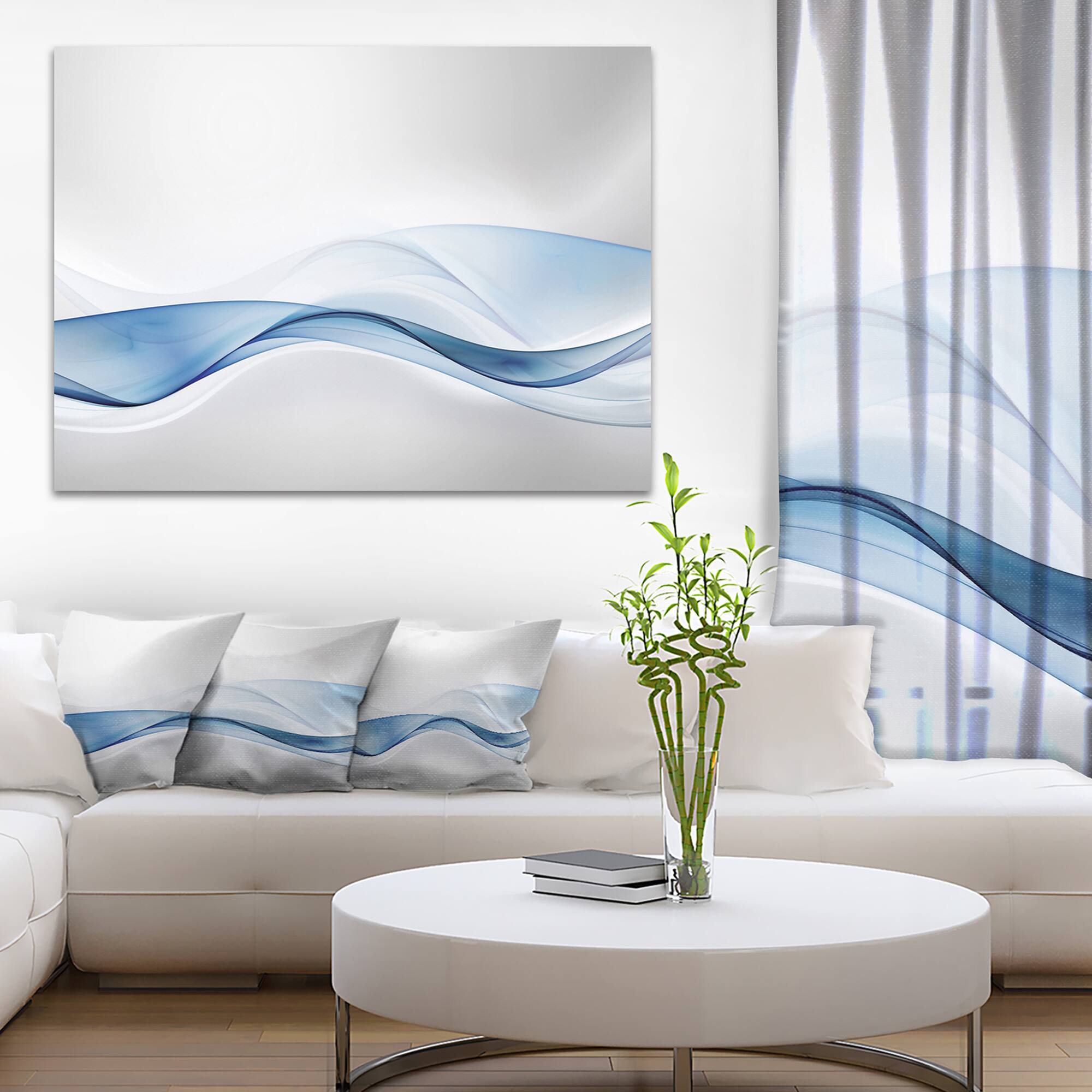 Designart - 3D Wave of Water Splash - Abstract Canvas art print