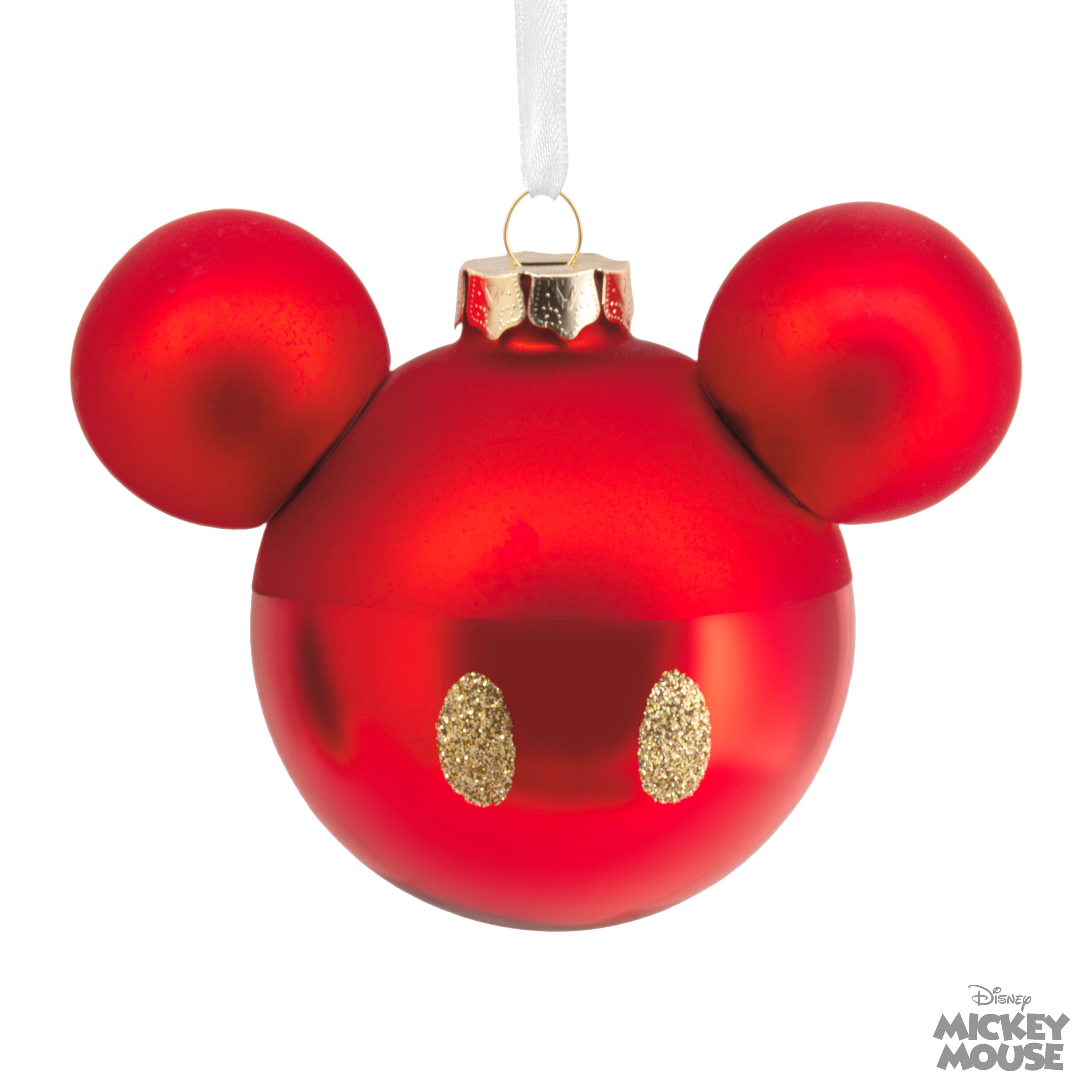 Hallmark Disney&#xAE; 4&#x22; Mickey Mouse Ears Icon Blown Glass Ornament
