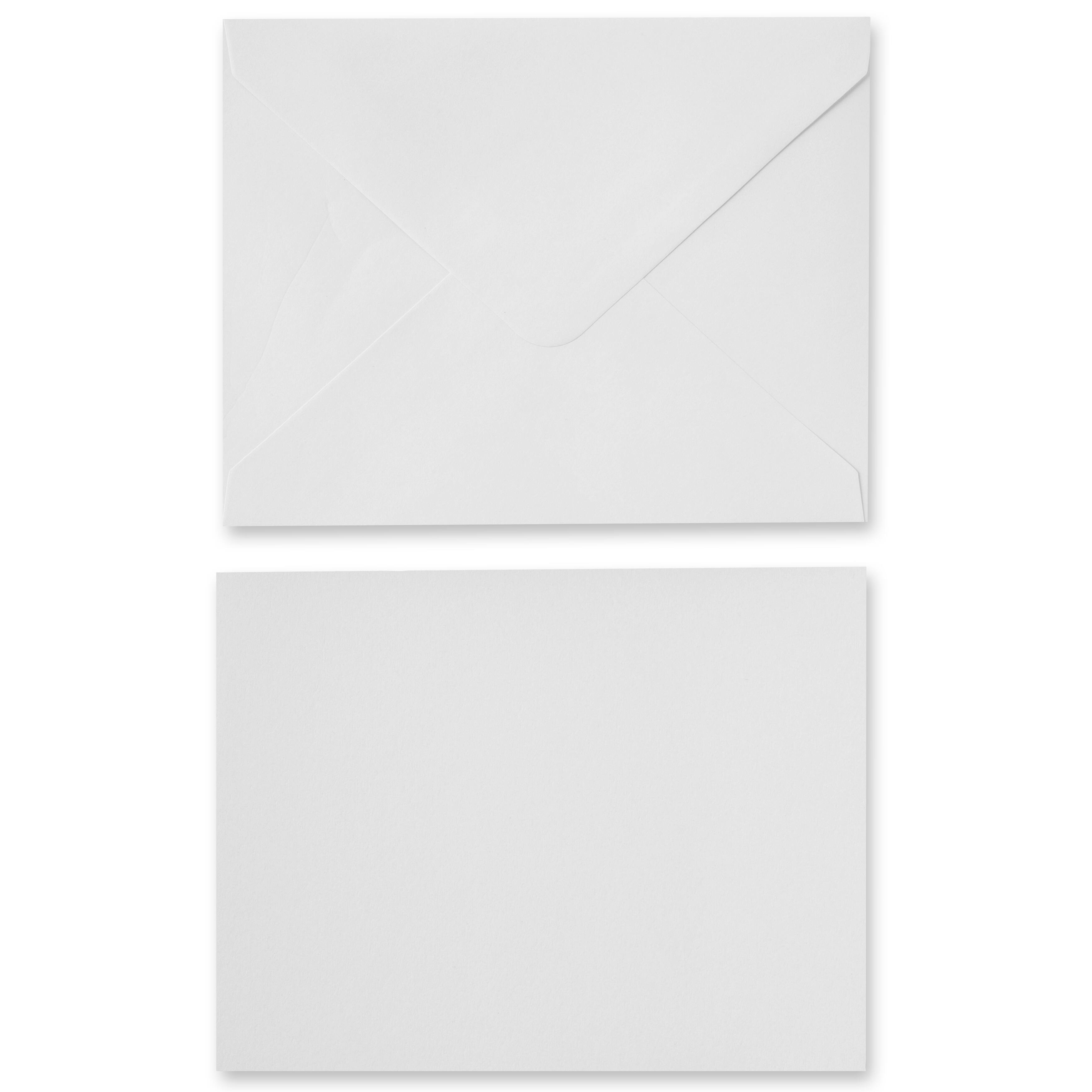 12 Packs: 50 ct. (60 total) 3.625&#x22; x 5.125&#x22; White 4 Bar Envelopes by Recollections&#x2122;