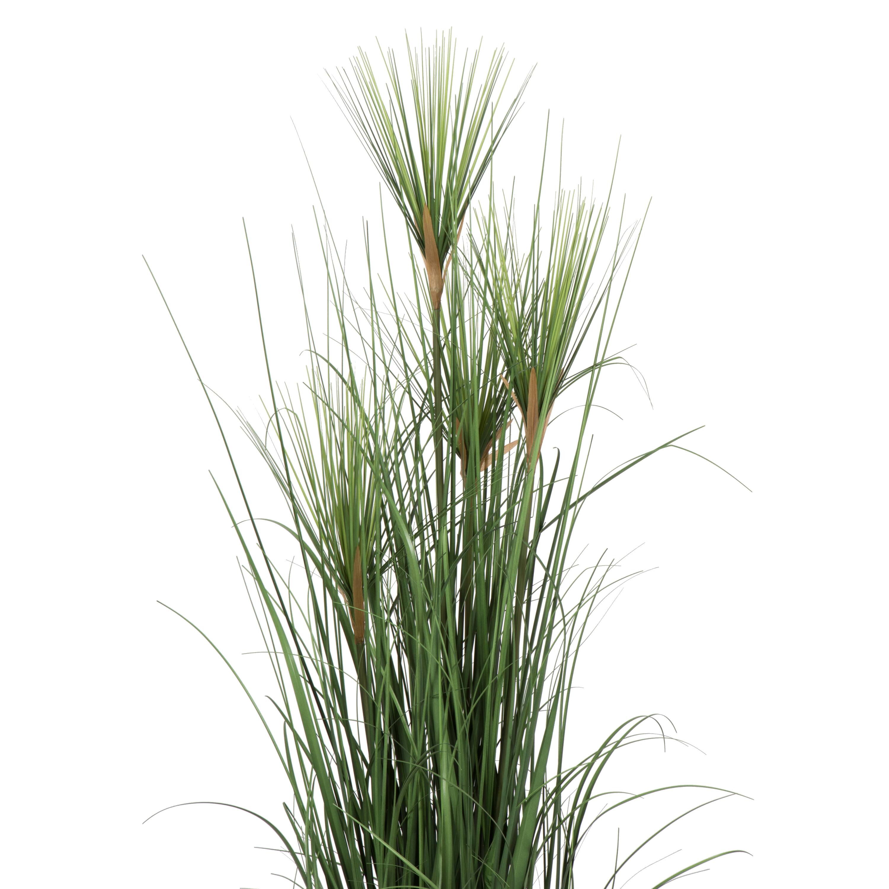 4ft. Potted Artificial Green Brushed Grass