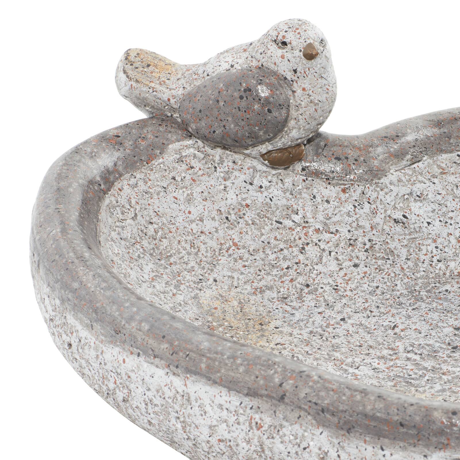 13&#x22; Gray Stone Country Birds Garden Sculpture