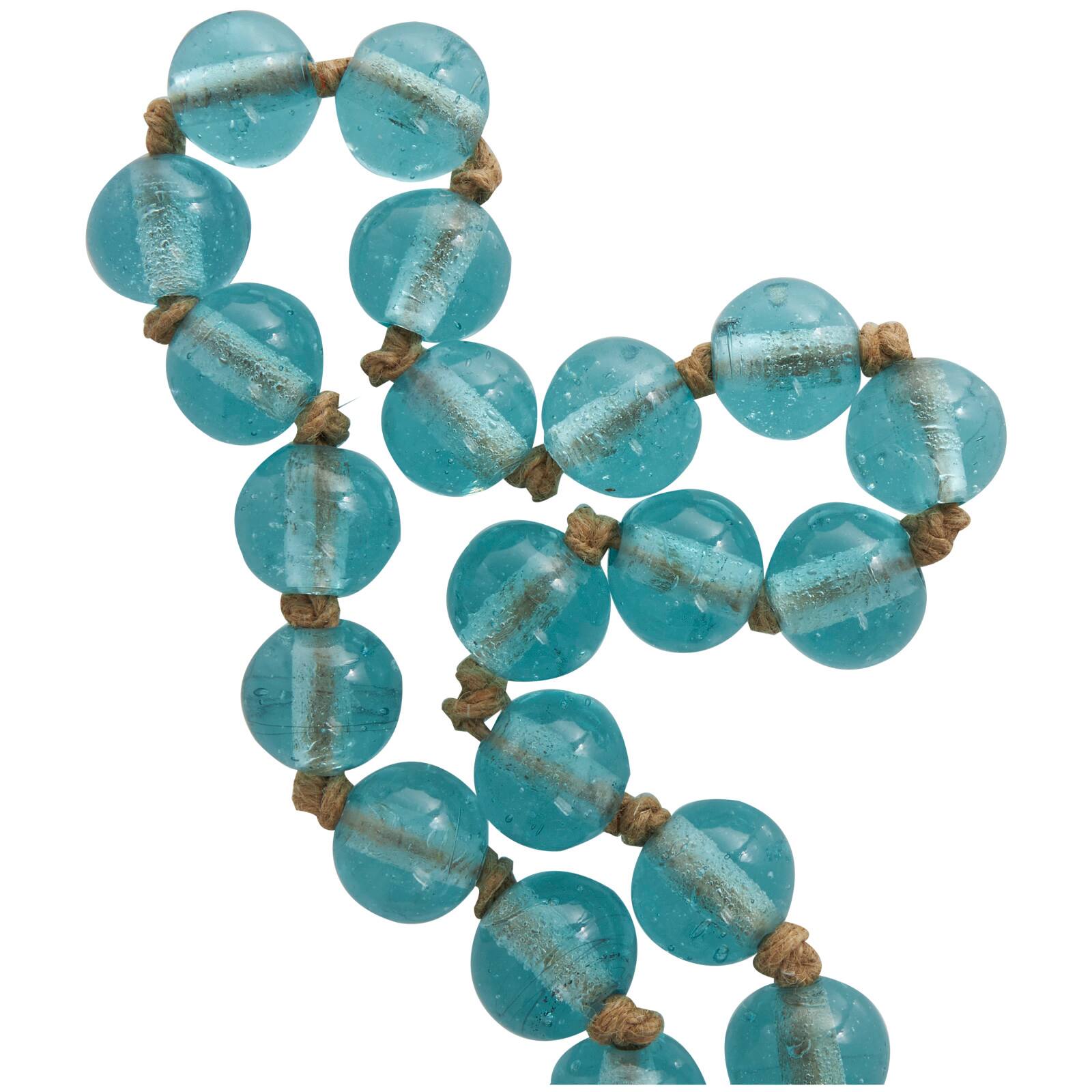 4ft. Glass Handmade Round Beaded Garland with Tassel